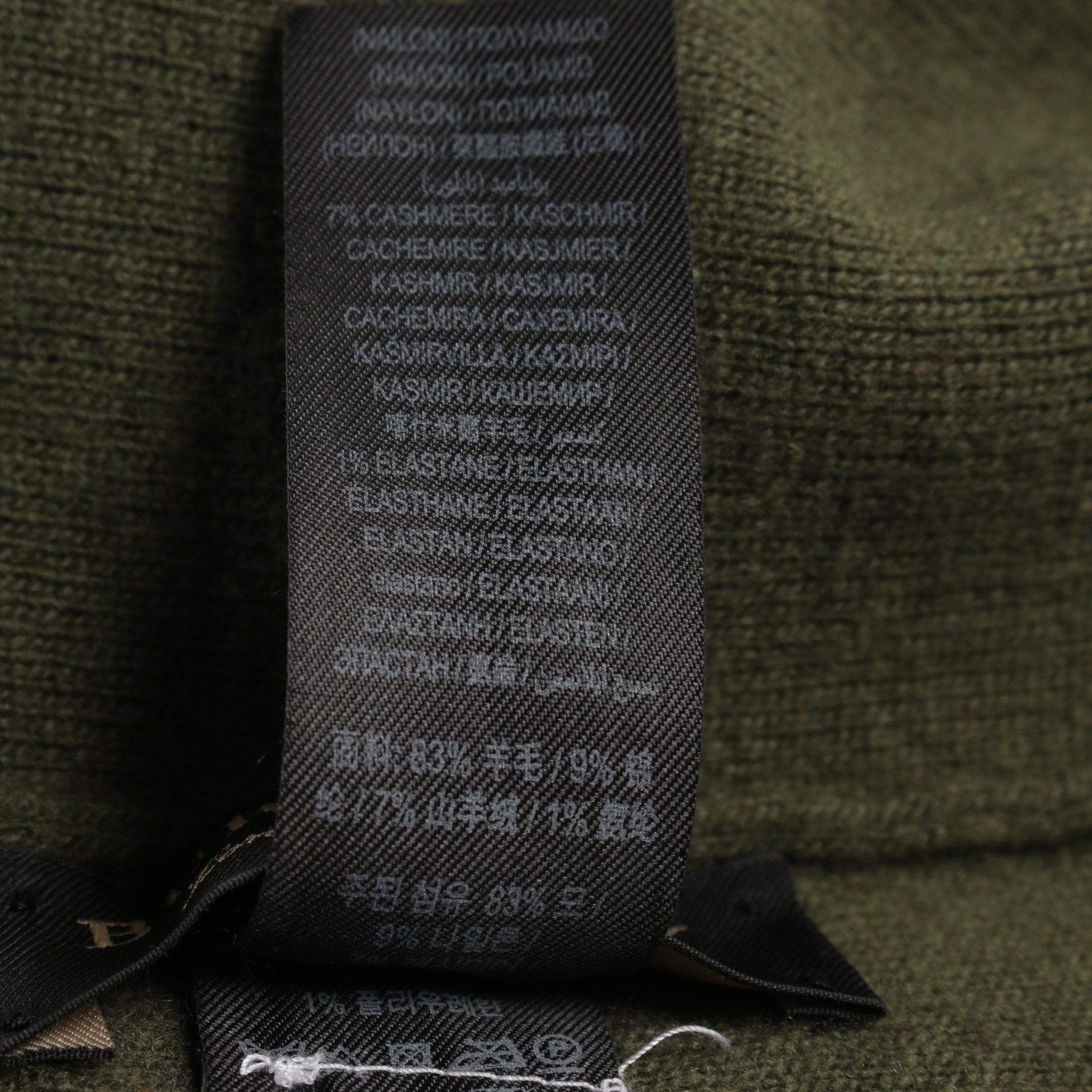 Burberry Burberry Poncho Wool Cashmere Khaki Green Red Size ONE SIZE - 4 Thumbnail