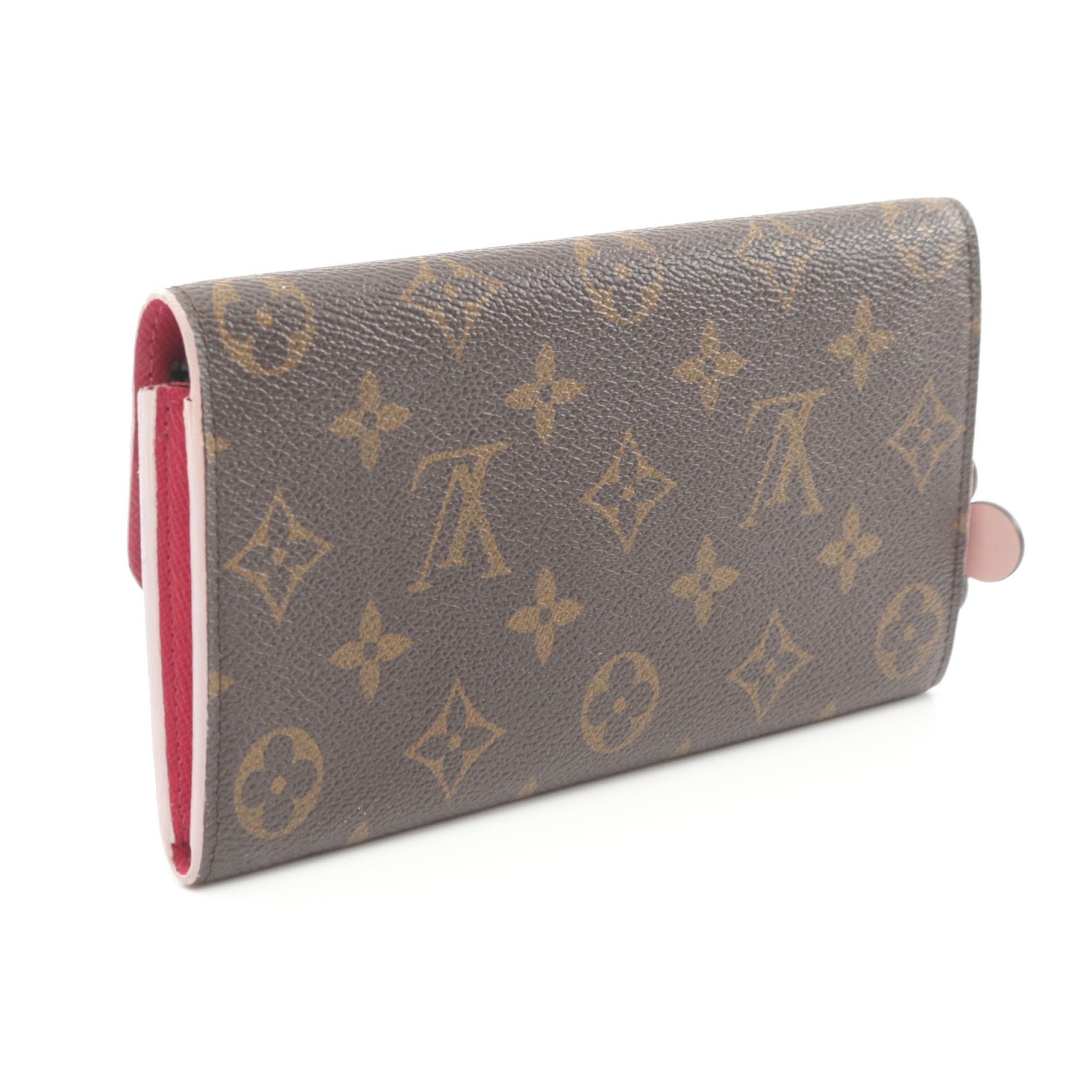 Louis Vuitton Louis Vuitton Portefeuil Emily Monogram Rose Ballerine Bi-Fold Long Wallet Leather Brown Pink Size ONE SIZE - 2 Thumbnail