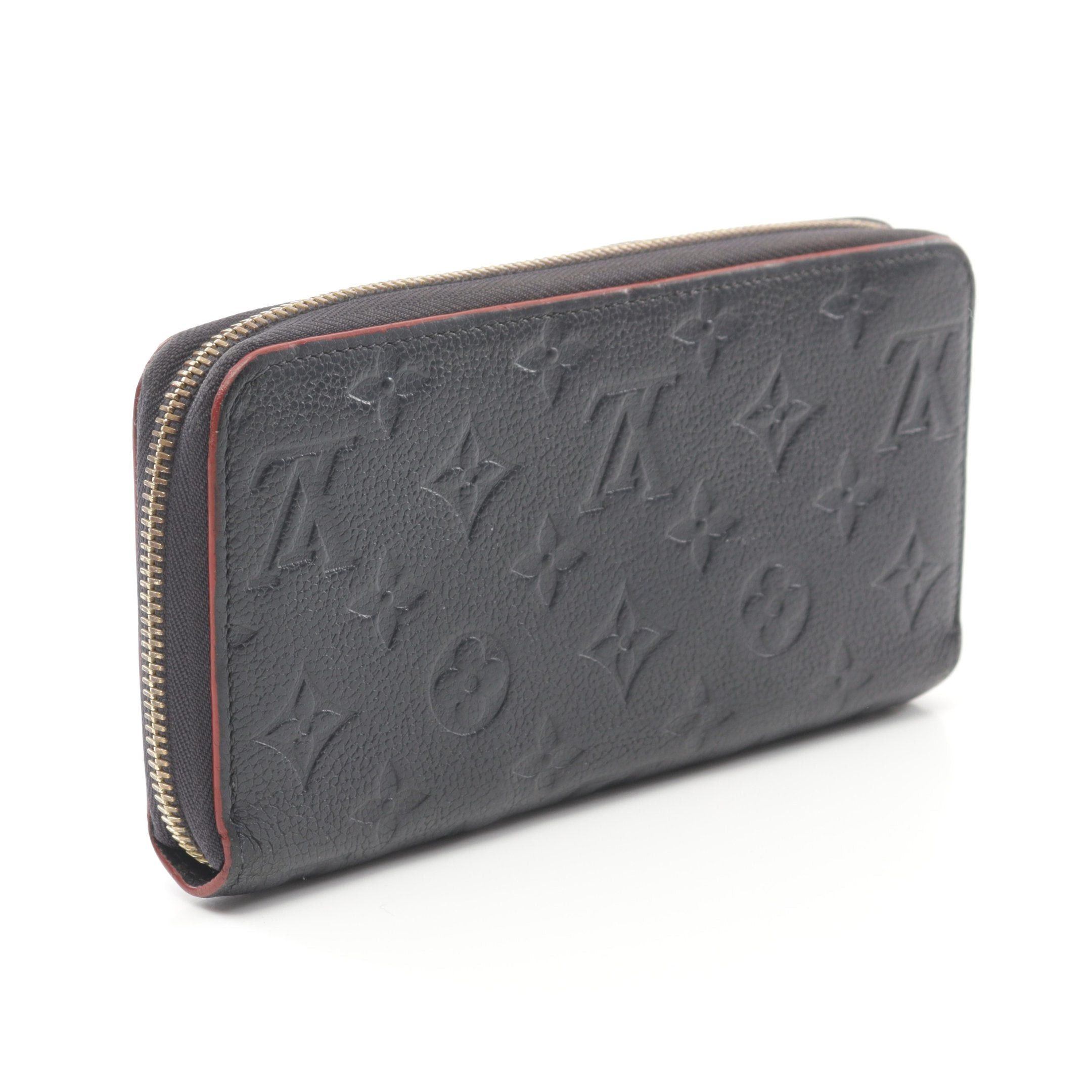 Louis Vuitton Louis Vuitton Zippy Wallet Monogram Empreinte Marine Rouge Round Zipper Long Leather Navy Red Size ONE SIZE - 2 Thumbnail