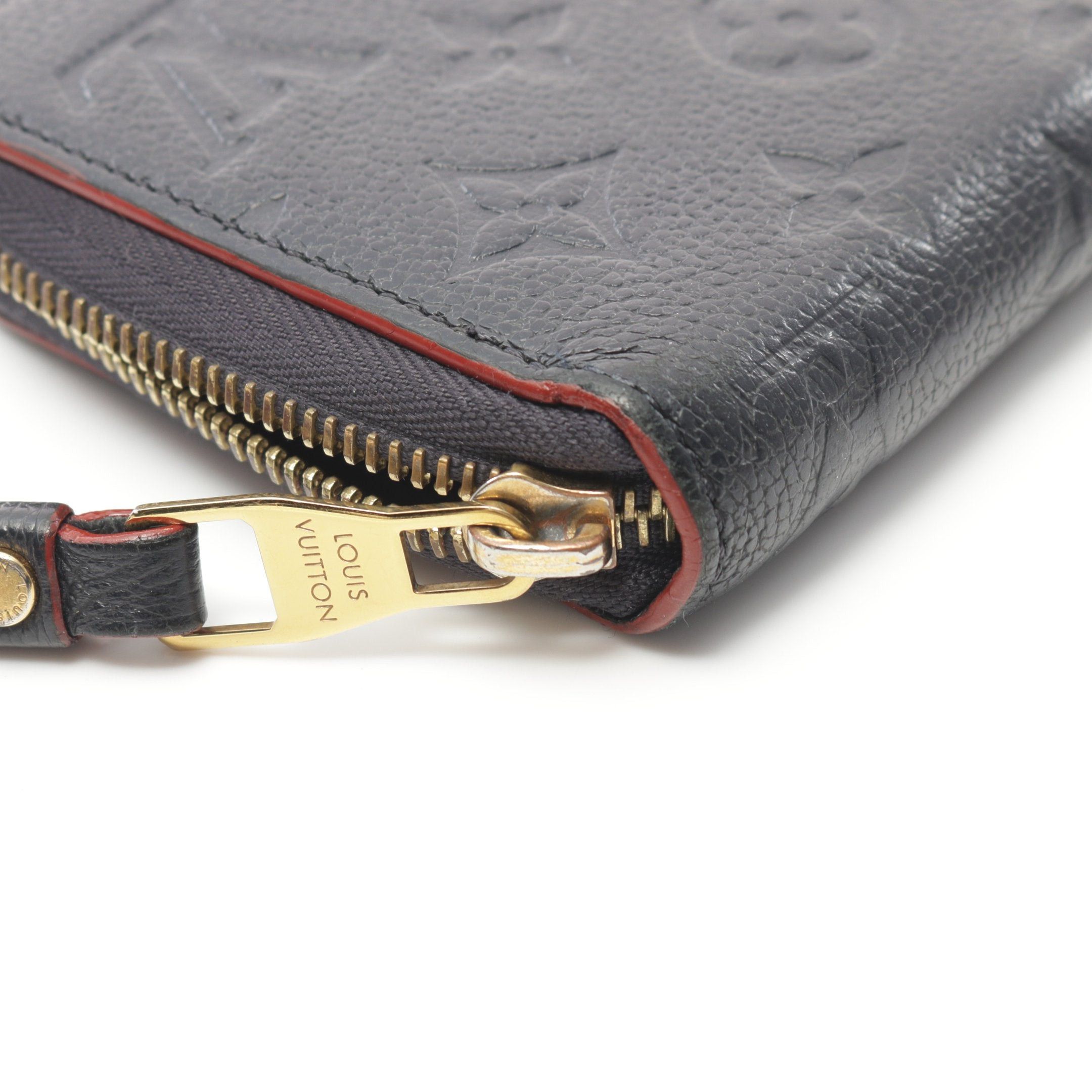 Louis Vuitton Louis Vuitton Zippy Wallet Monogram Empreinte Marine Rouge Round Zipper Long Leather Navy Red Size ONE SIZE - 7 Thumbnail