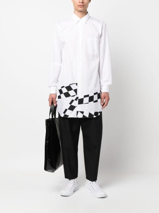 Comme des Garcons COMME DES GARCONS Men Long Tops PKB004 051WHITEBLACK White Size US S / EU 44-46 / 1 - 2 Thumbnail