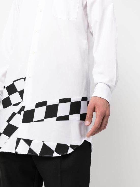 Comme des Garcons COMME DES GARCONS Men Long Tops PKB004 051WHITEBLACK White Size US S / EU 44-46 / 1 - 4 Thumbnail