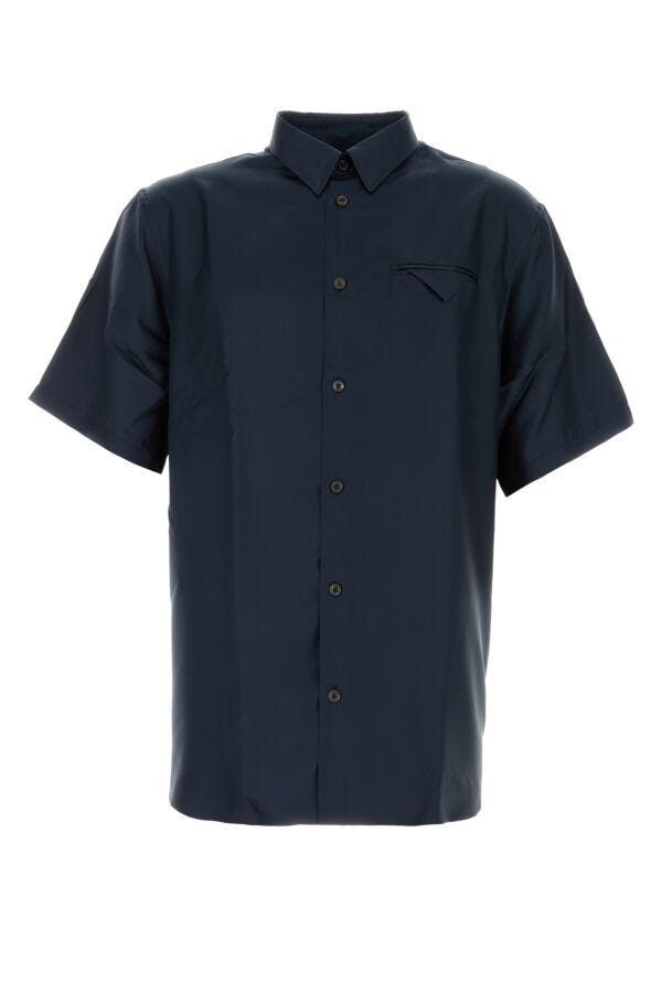 Prada Blue Satin Shirt Size US M / EU 48-50 / 2 - 3 Thumbnail