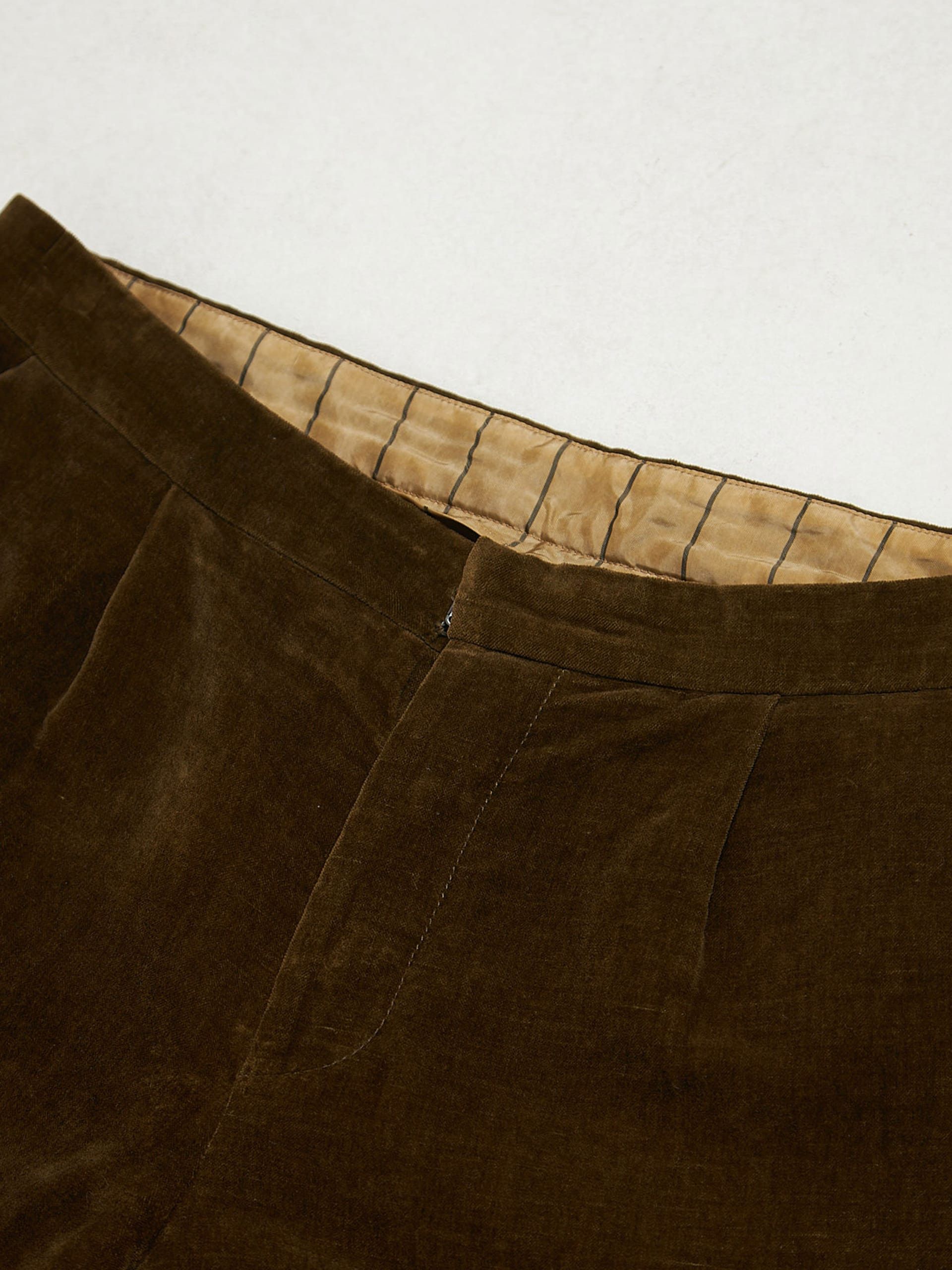 Uma Wang Brown Velour Cotton and Linen Pants Size US 34 / EU 50 - 3 Thumbnail