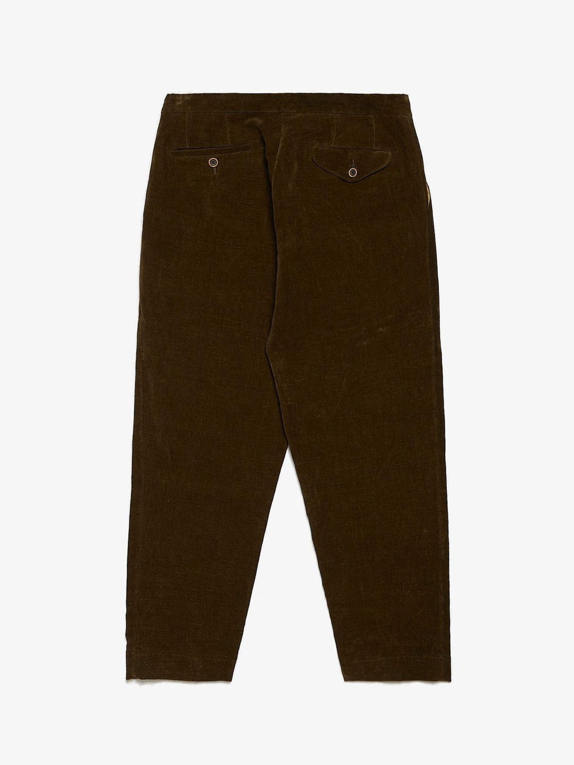 Uma Wang Brown Velour Cotton and Linen Pants Size US 34 / EU 50 - 2 Thumbnail