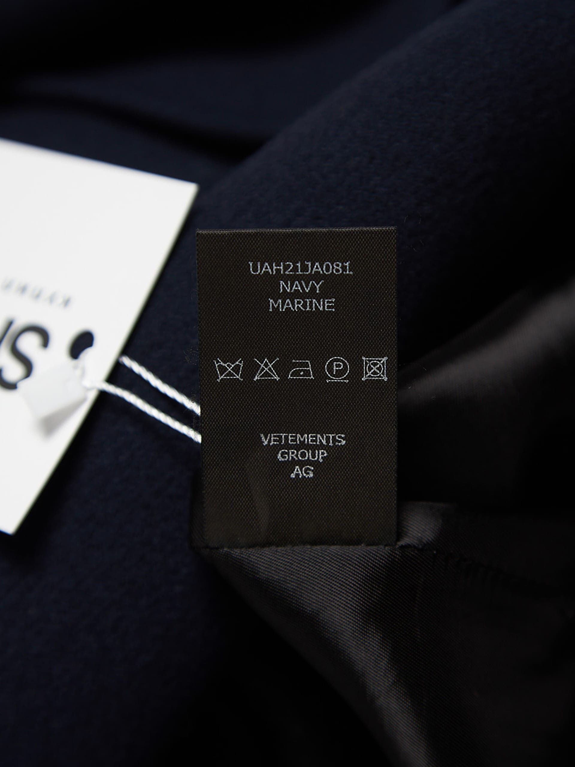 Vetements Navy Wool Coat Size US L / EU 52-54 / 3 - 5 Thumbnail