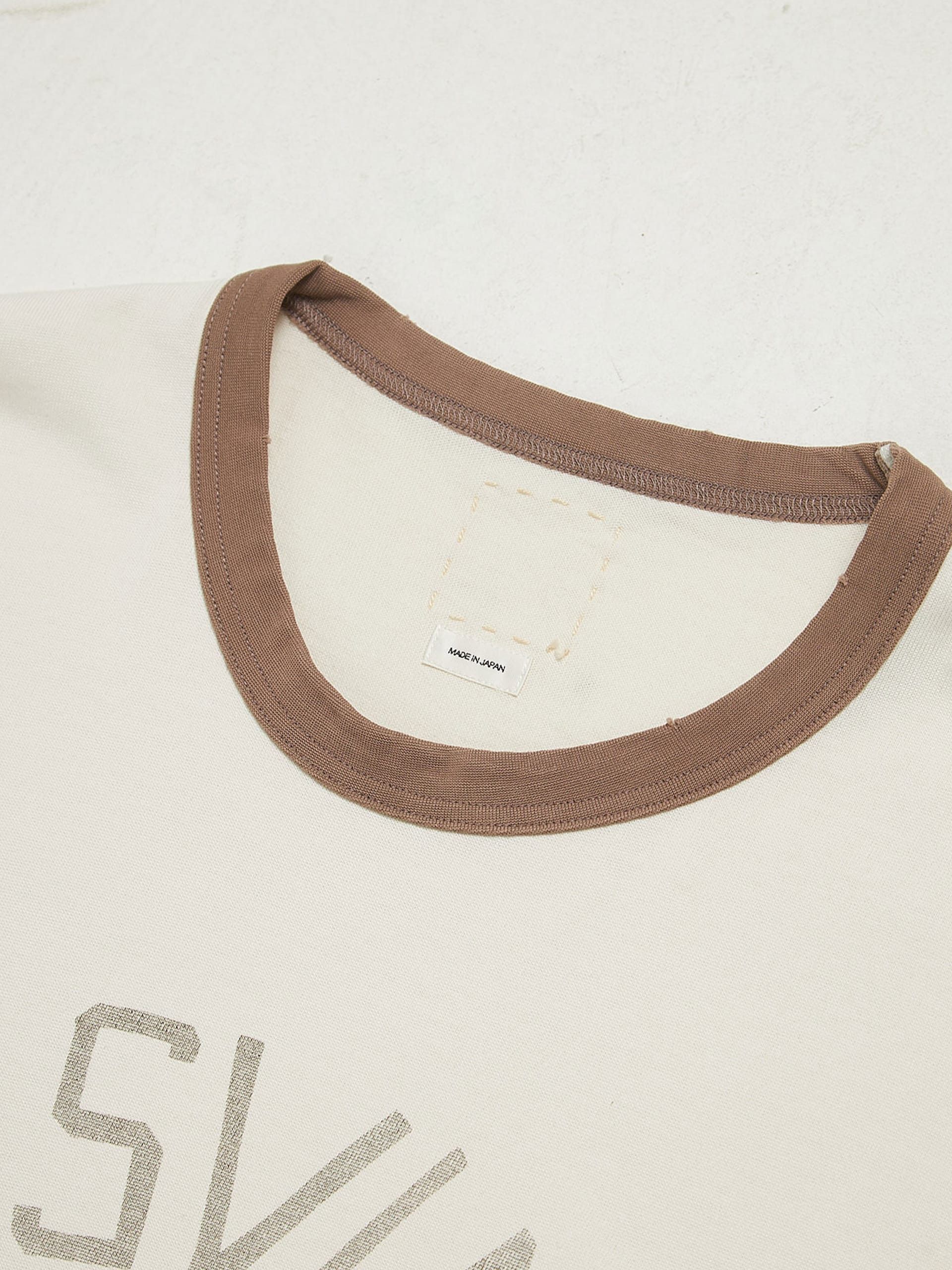 Visvim White Brown Logo Printed Cotton T-shirt Size US XL / EU 56 / 4 - 3 Thumbnail