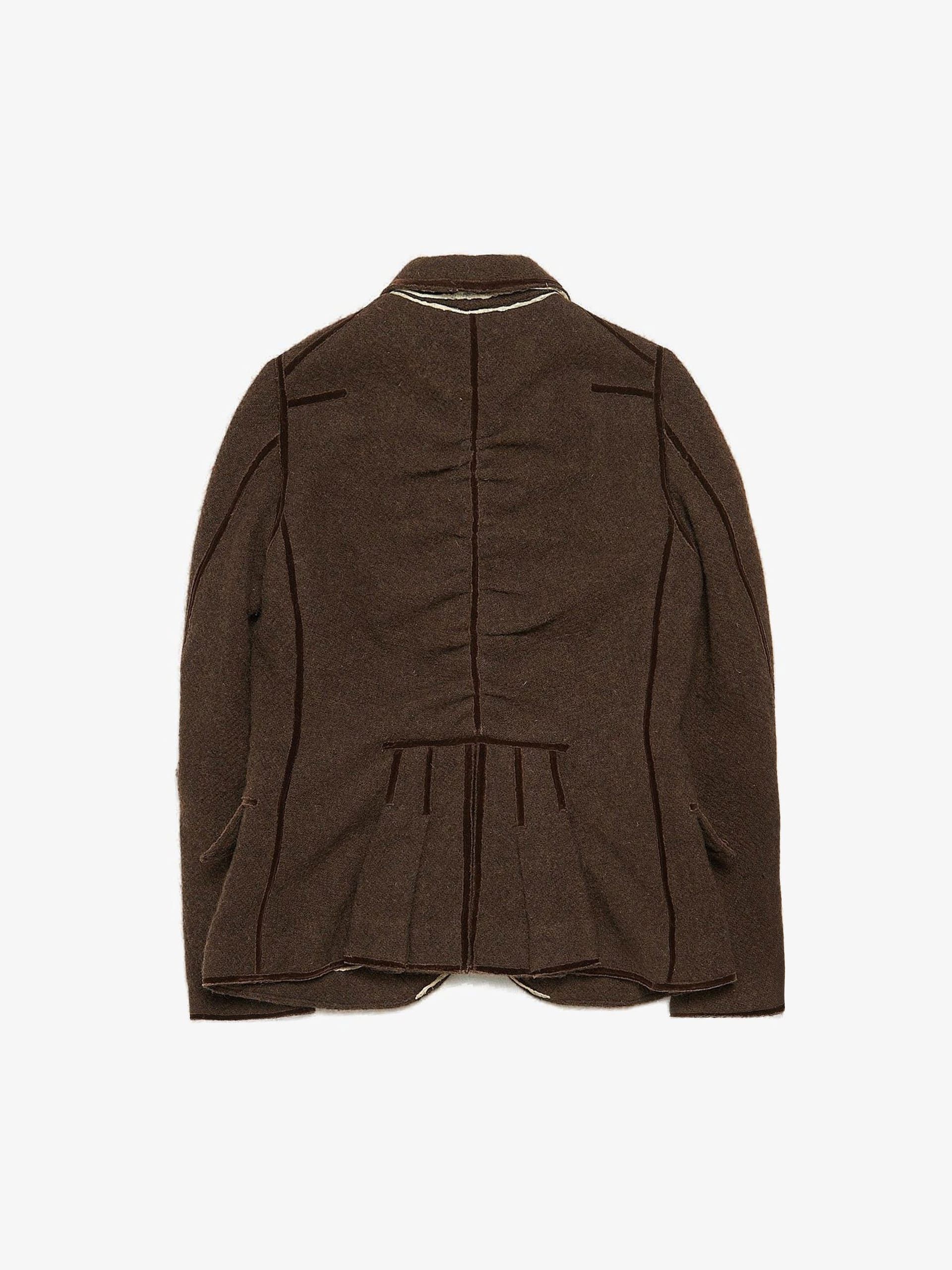 Number (N)ine Brown AW09 Closed Feeling Wool Blazer Jacket Size US M / EU 48-50 / 2 - 2 Thumbnail