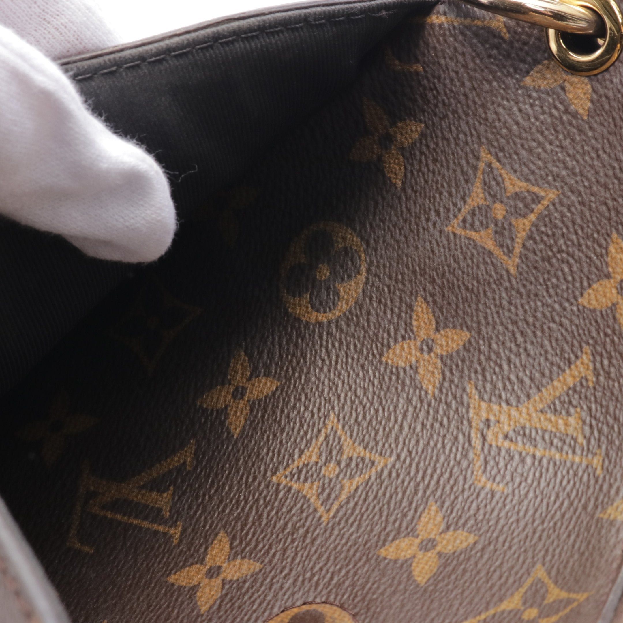 Louis Vuitton Louis Vuitton Odeon Nm Pm Monogram Noir Shoulder Bag Leather Brown Black Size ONE SIZE - 11 Thumbnail