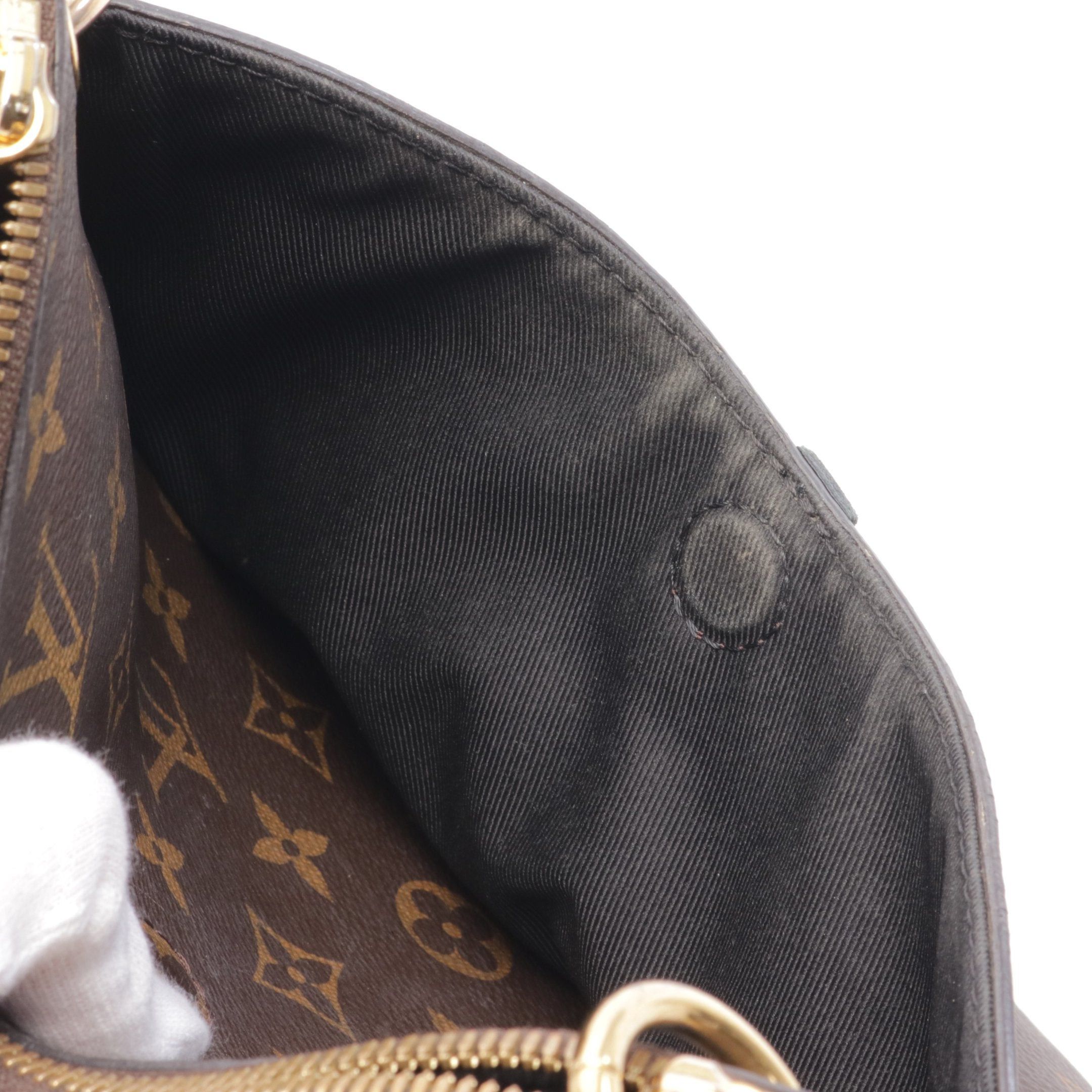 Louis Vuitton Louis Vuitton Odeon Nm Pm Monogram Noir Shoulder Bag Leather Brown Black Size ONE SIZE - 10 Thumbnail