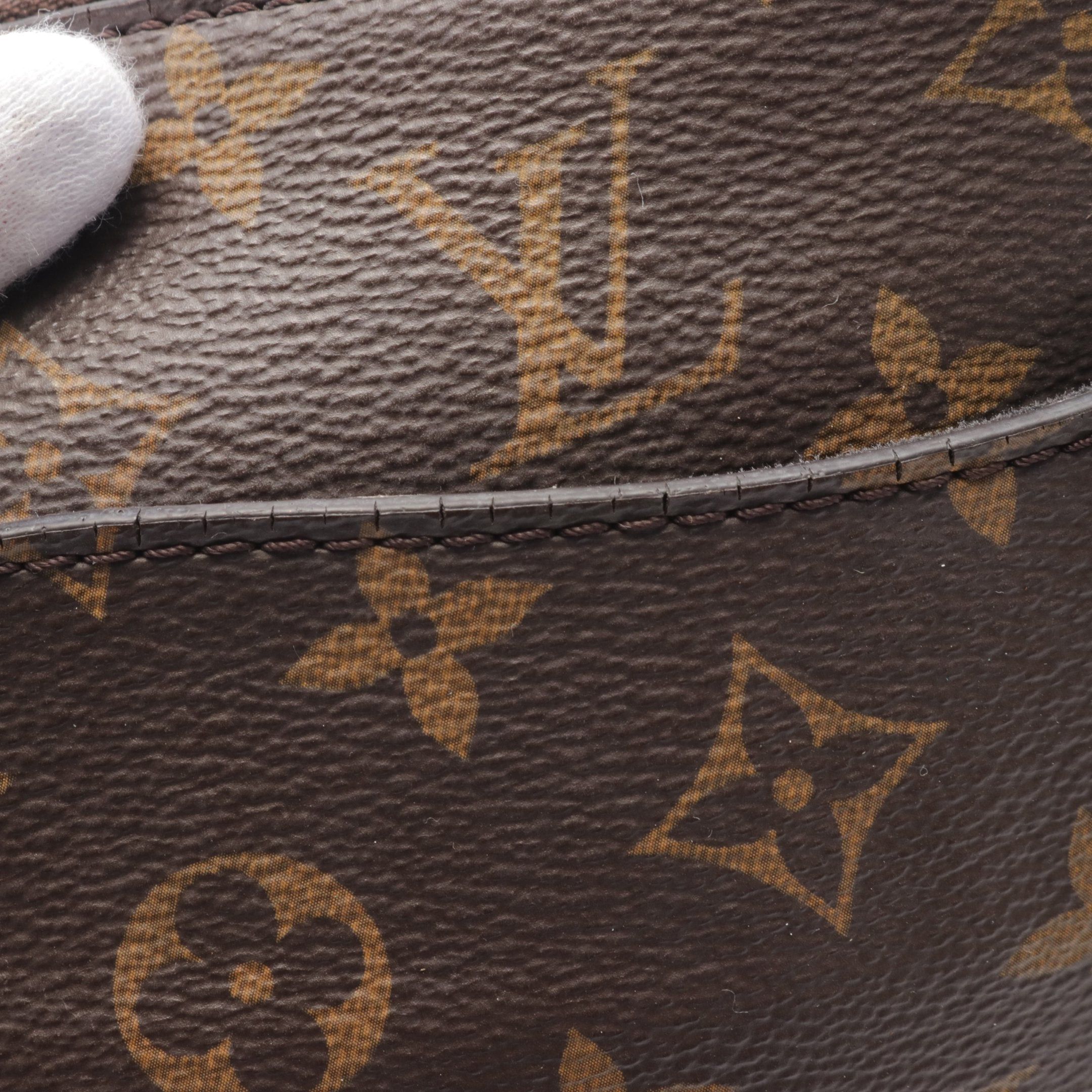 Louis Vuitton Louis Vuitton Odeon Nm Pm Monogram Noir Shoulder Bag Leather Brown Black Size ONE SIZE - 9 Thumbnail