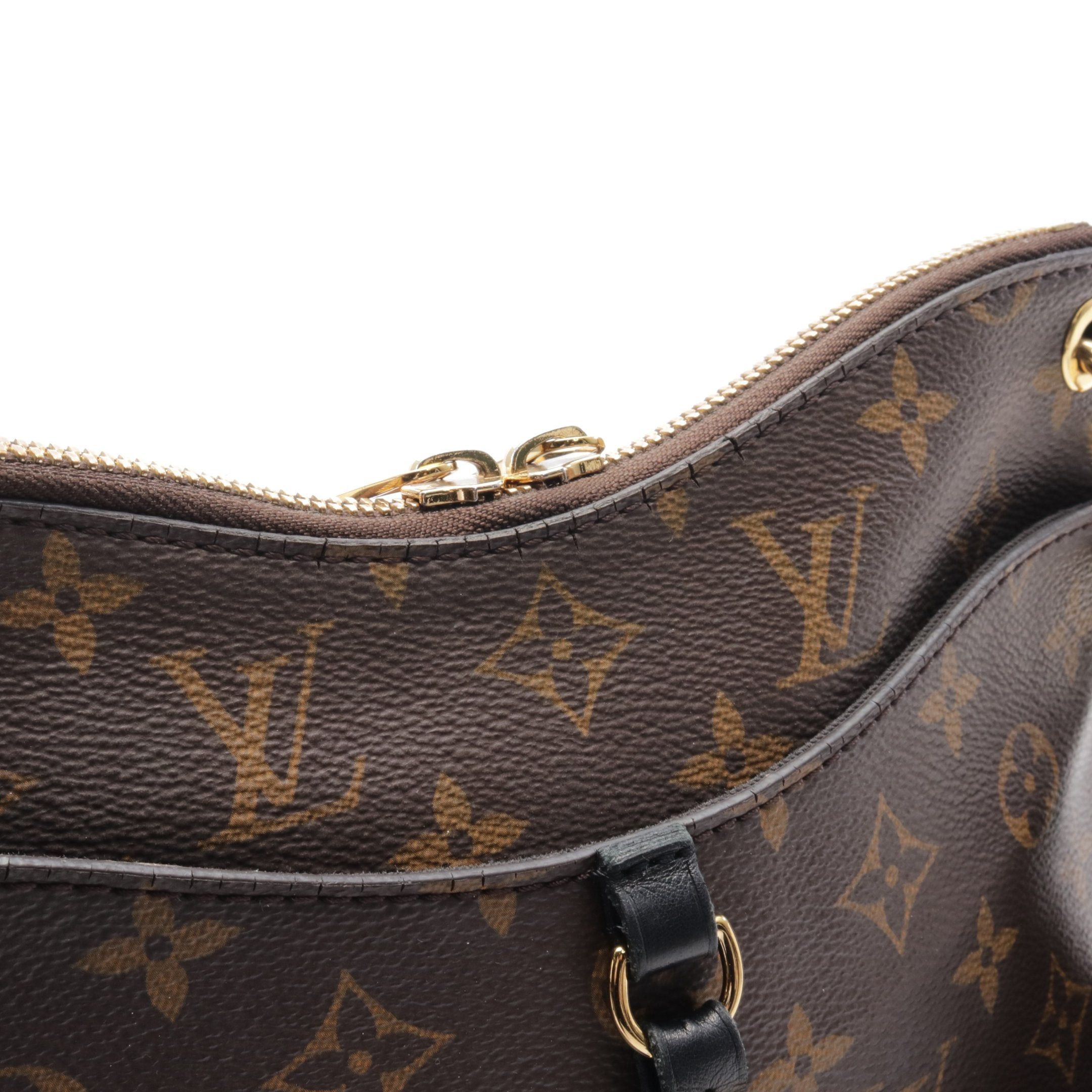 Louis Vuitton Louis Vuitton Odeon Nm Pm Monogram Noir Shoulder Bag Leather Brown Black Size ONE SIZE - 7 Thumbnail
