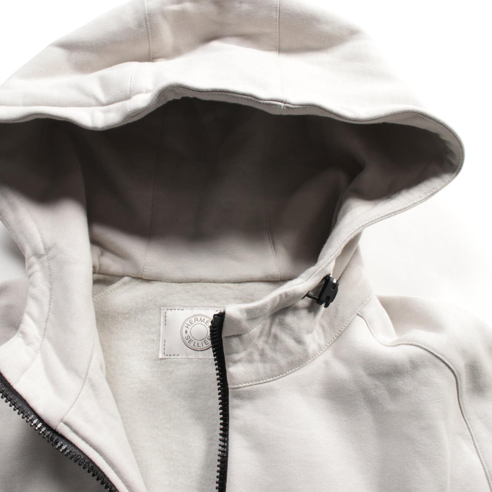Hermes Hermes Fit Gris Carriere Pullover Hoodie Sweatshirt Cotton Gray Beige