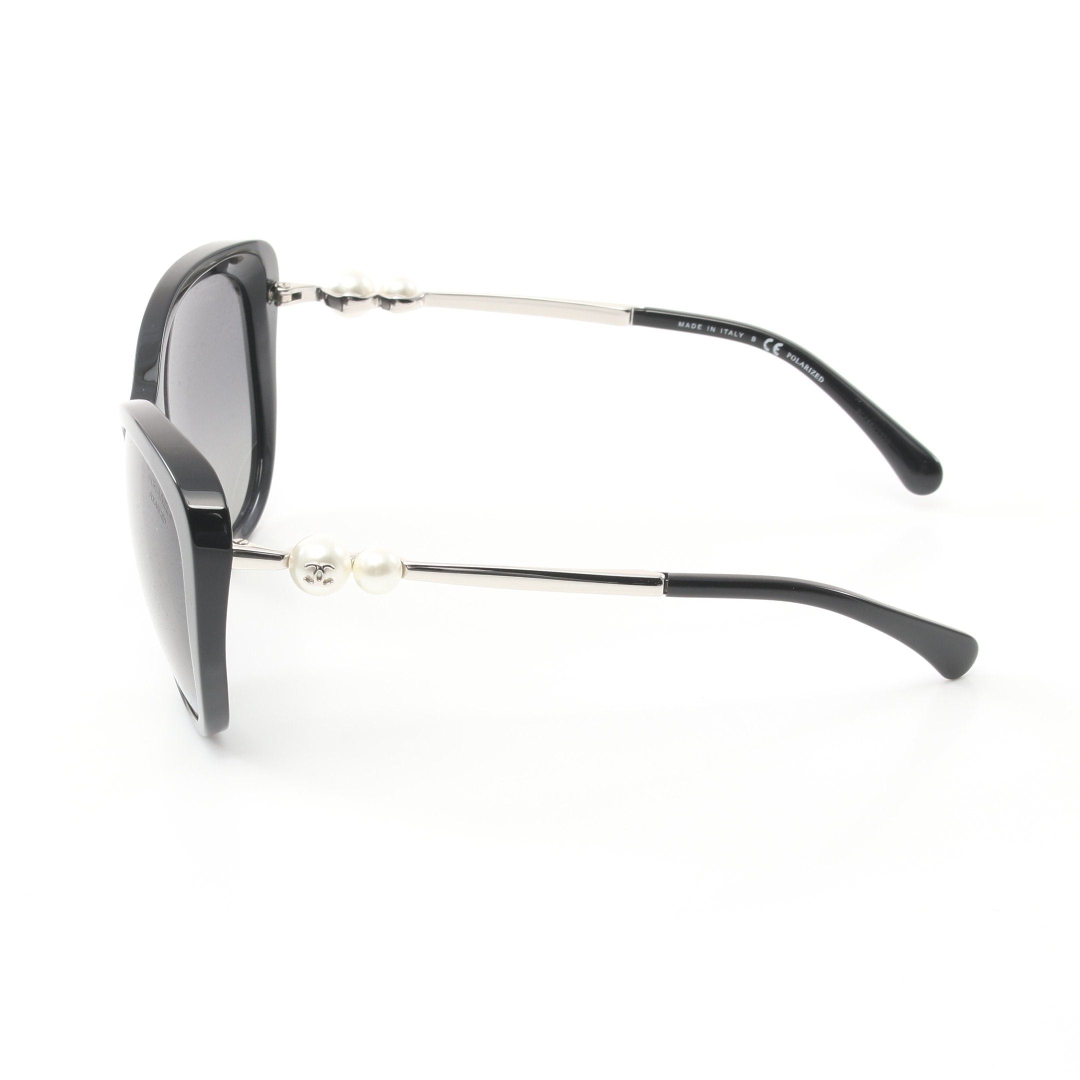 Chanel Chanel Coco Mark Sunglasses Black Silver Size ONE SIZE - 3 Thumbnail
