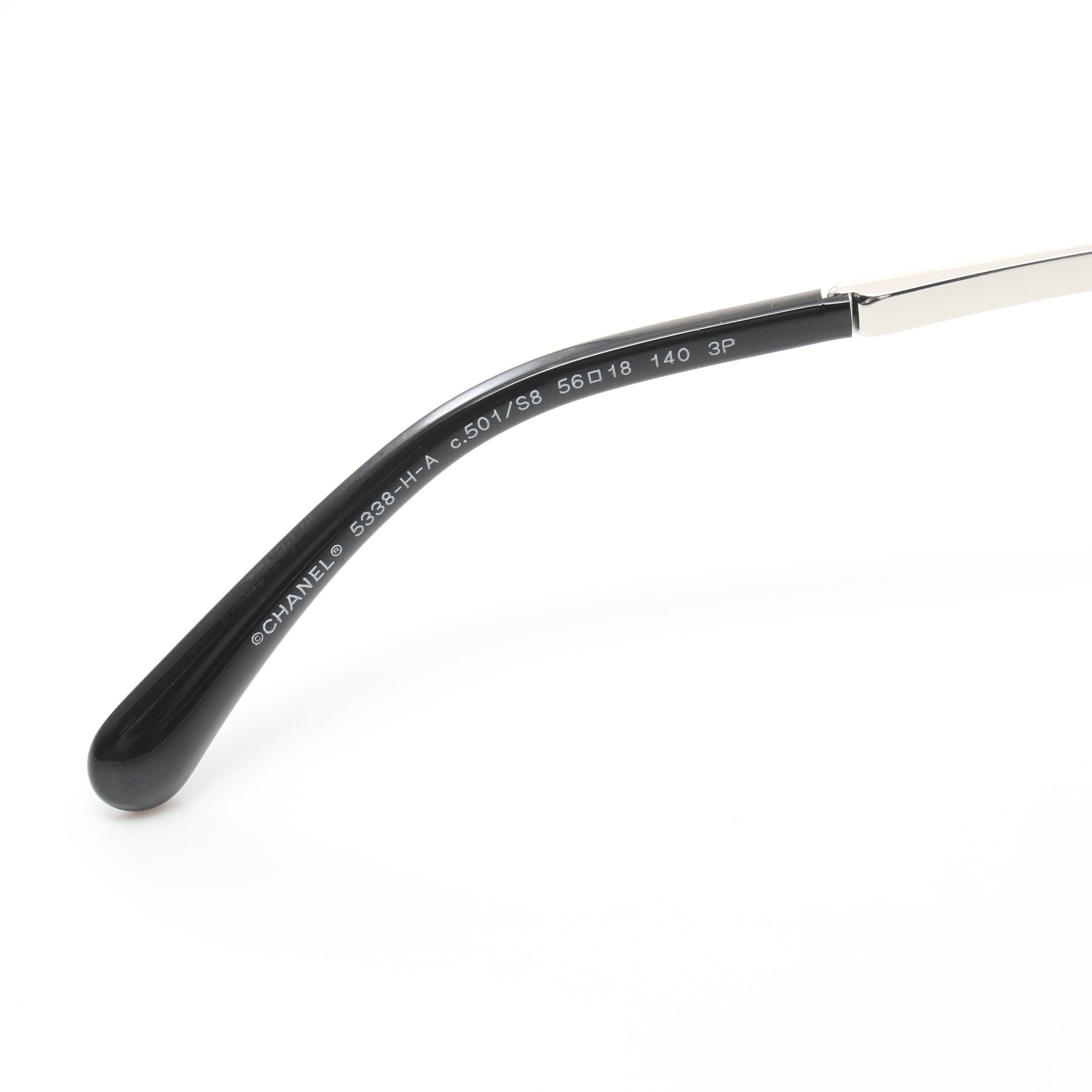 Chanel Chanel Coco Mark Sunglasses Black Silver Size ONE SIZE - 4 Thumbnail