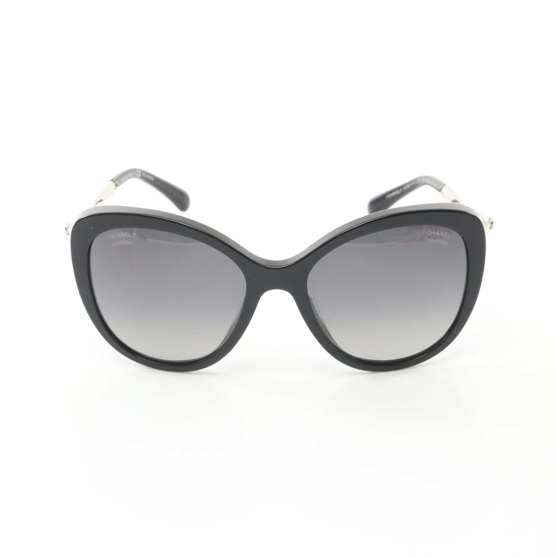 Chanel Chanel Coco Mark Sunglasses Black Silver Size ONE SIZE - 2 Thumbnail