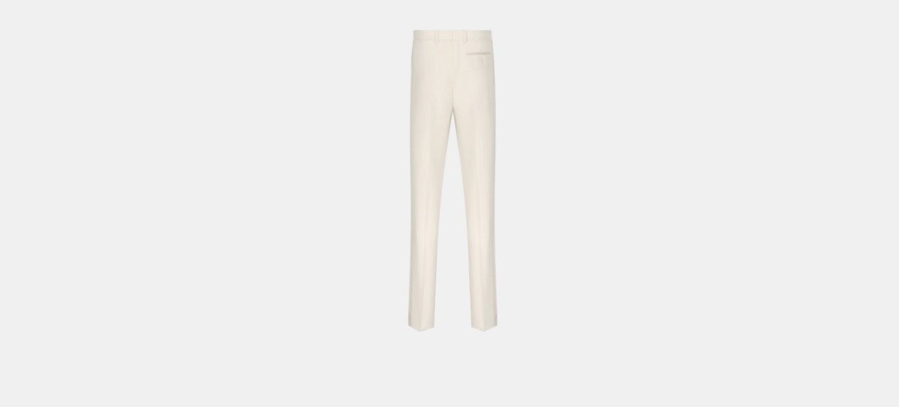 Dior Tuxedo Pants Ecru Virgin Wool Size US 38 / EU 54 - 2 Thumbnail