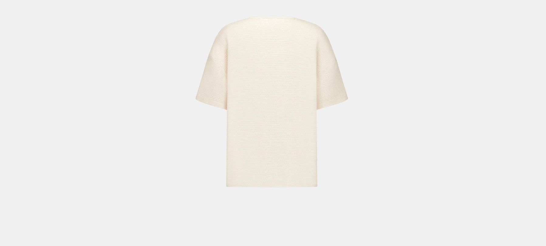 Dior Oversized T-Shirt White Cotton-Blend Knit Size US M / EU 48-50 / 2 - 2 Thumbnail
