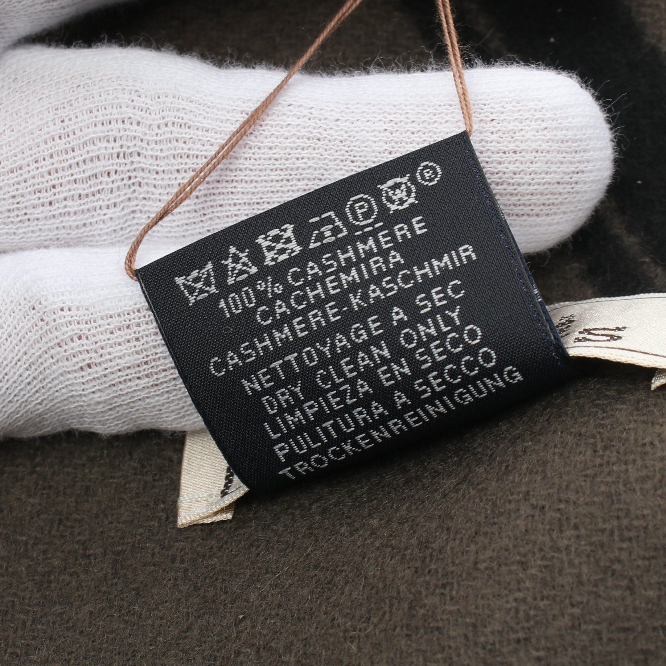 Hermes Hermes Sangles En Zig Zag Scarf Cashmere Black Gray Brown Size ONE SIZE - 3 Thumbnail