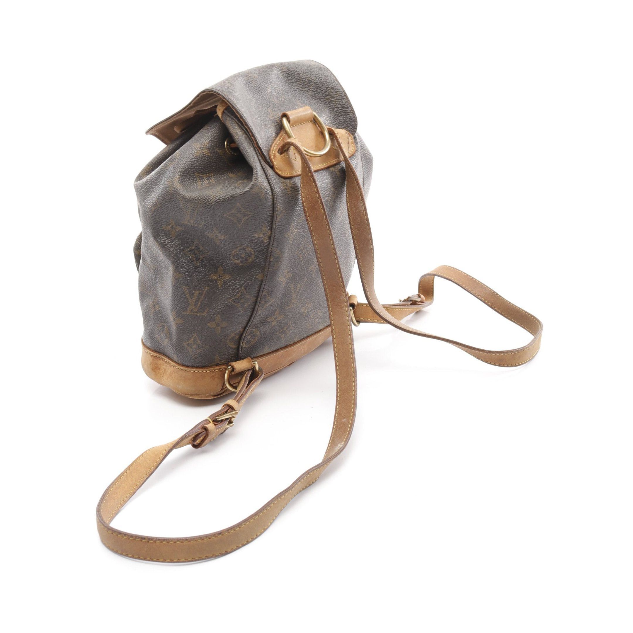 Louis Vuitton Louis Vuitton Montsouris Mm Monogram Backpack Rucksack Leather Brown Size ONE SIZE - 2 Thumbnail