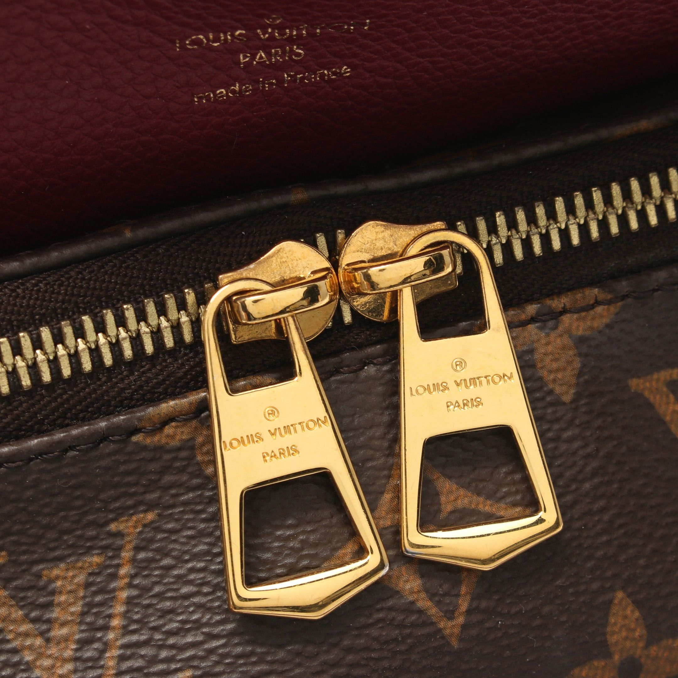 Louis Vuitton Louis Vuitton Manhattan Monogram Leysin Handbag Leather Brown Bordeaux Size ONE SIZE - 9 Thumbnail