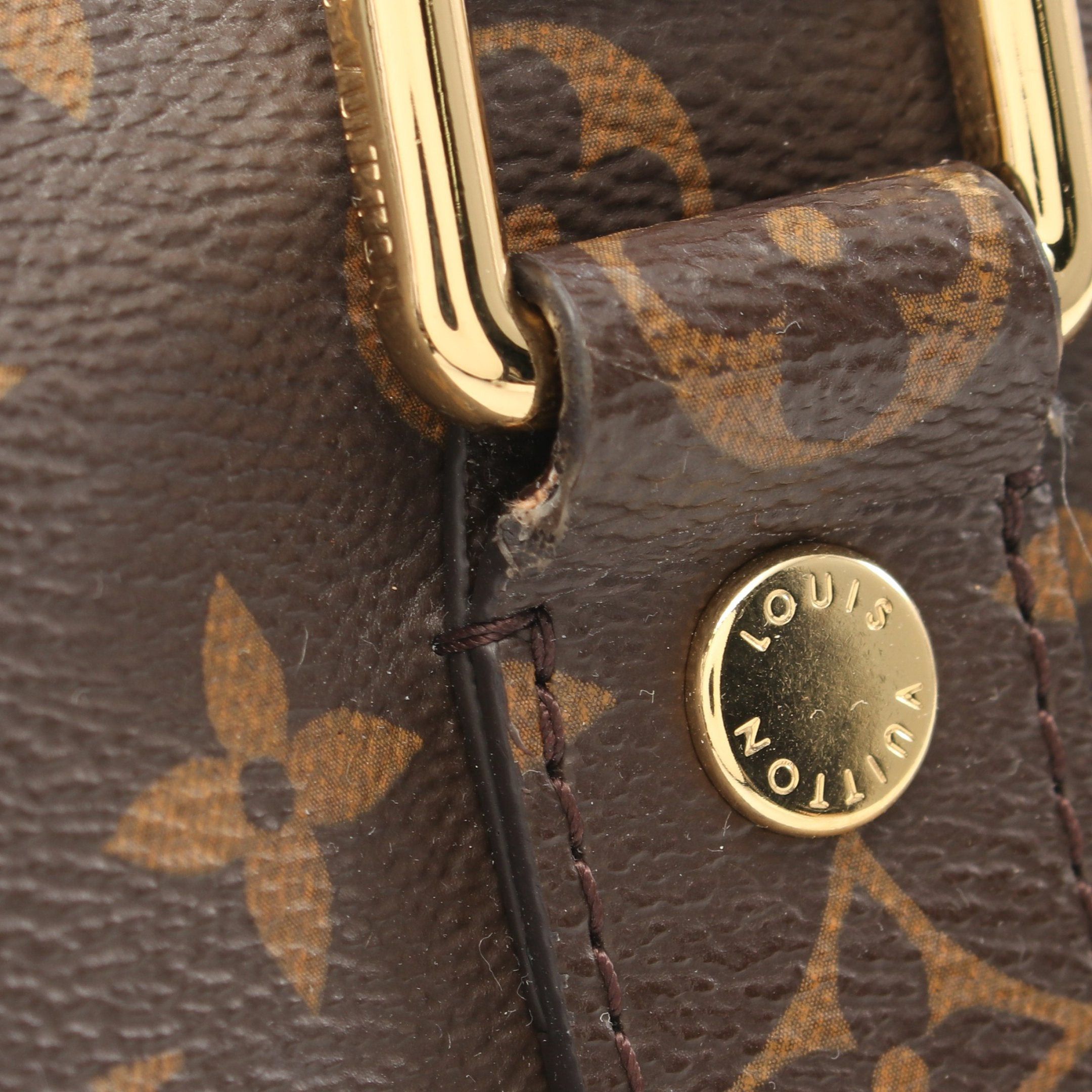 Louis Vuitton Louis Vuitton Manhattan Monogram Leysin Handbag Leather Brown Bordeaux Size ONE SIZE - 11 Thumbnail