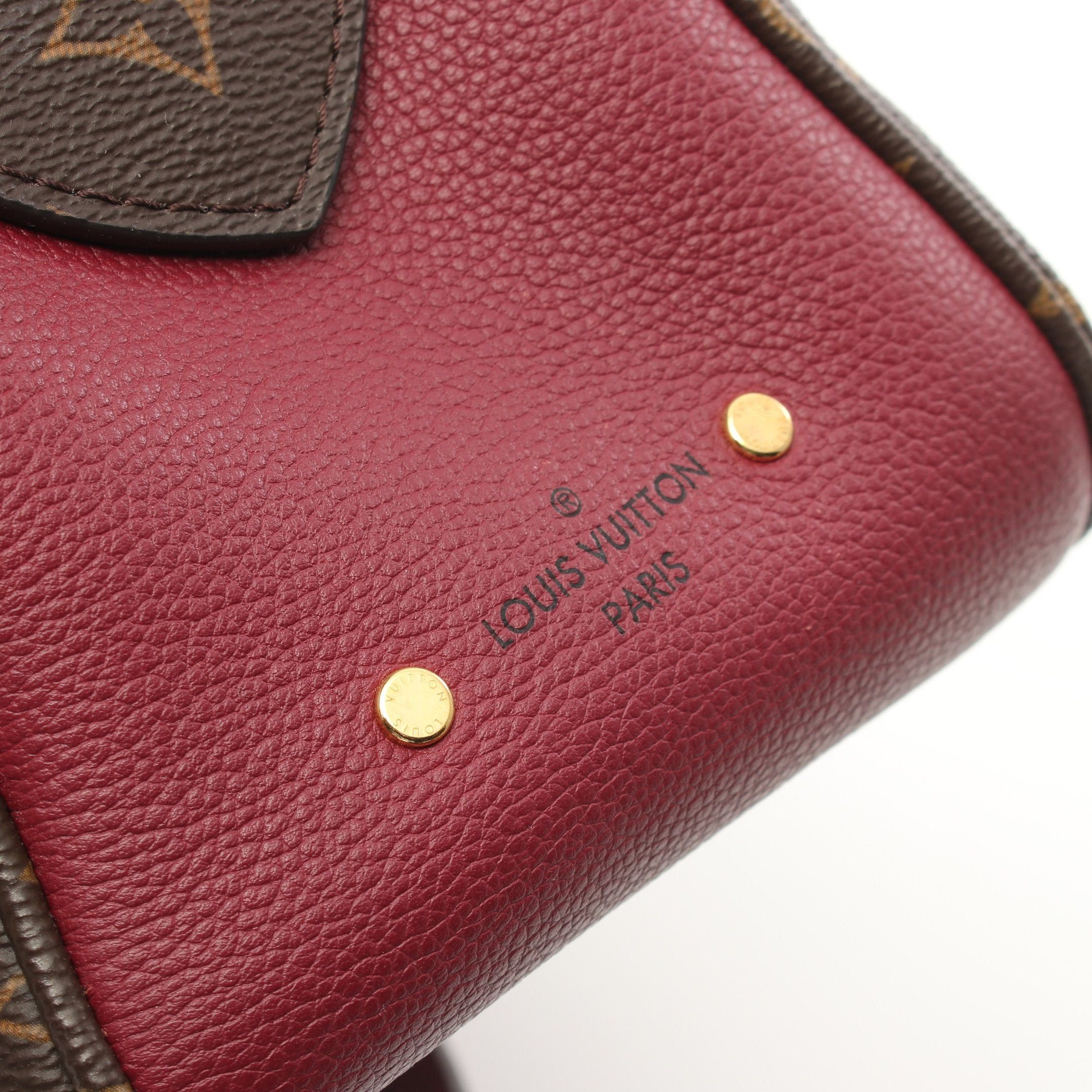 Louis Vuitton Louis Vuitton Manhattan Monogram Leysin Handbag Leather Brown Bordeaux Size ONE SIZE - 12 Thumbnail