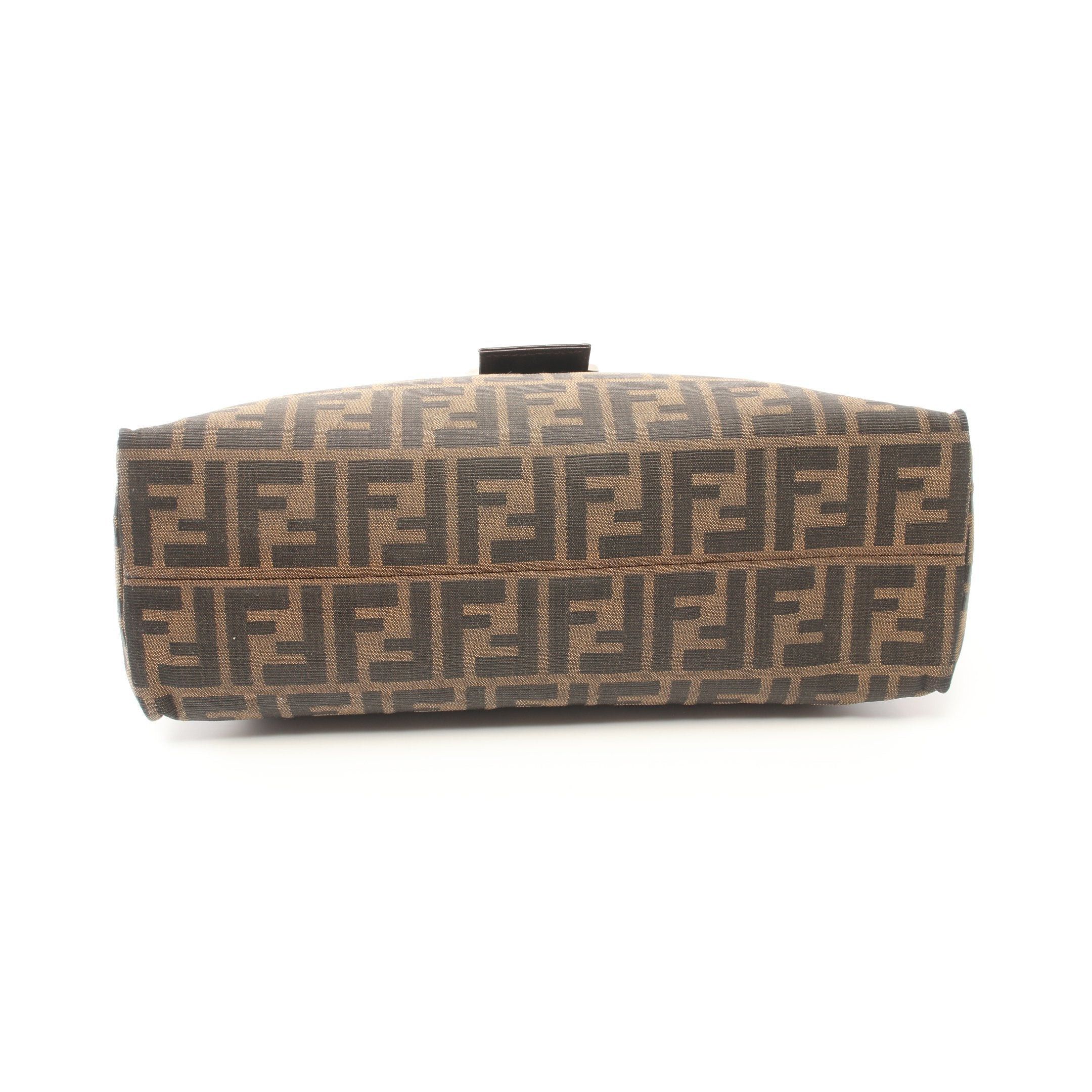 Fendi Fendi Zucca One Shoulder Bag Canvas Leather Dark Brown Size ONE SIZE - 12 Thumbnail