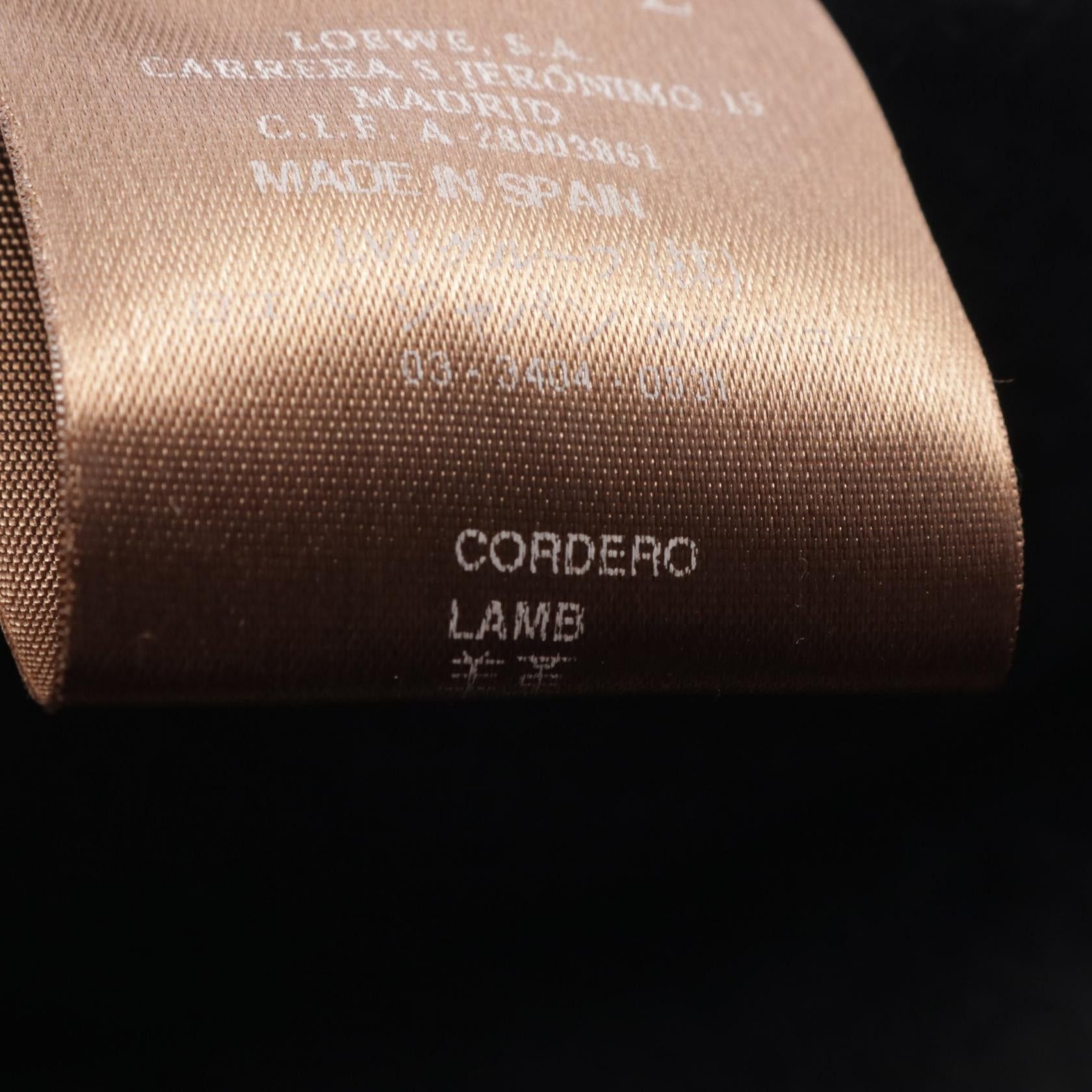 Loewe Loewe Scarf Lamb Leather Black Size ONE SIZE - 3 Thumbnail