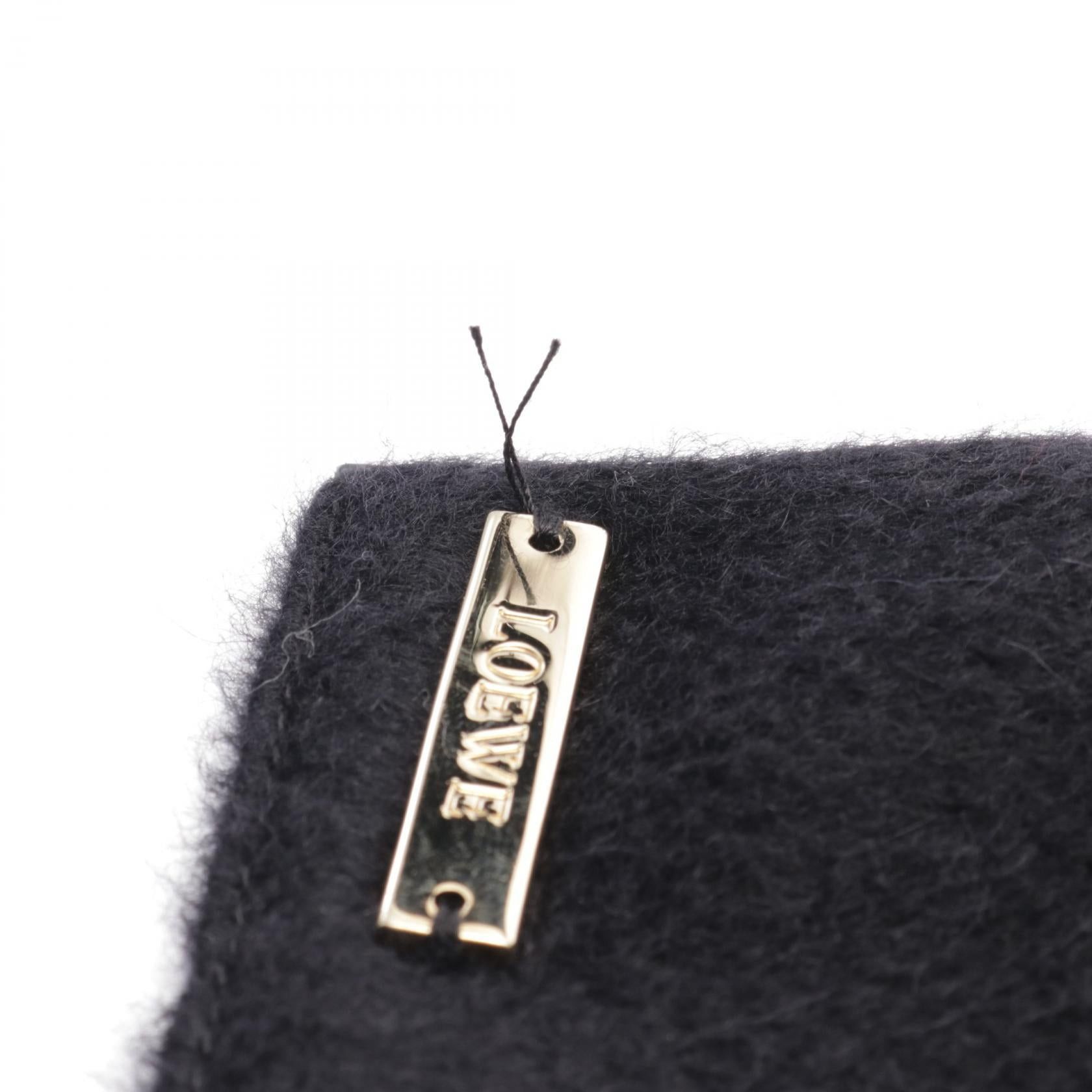 Loewe Loewe Scarf Lamb Leather Black Size ONE SIZE - 4 Thumbnail