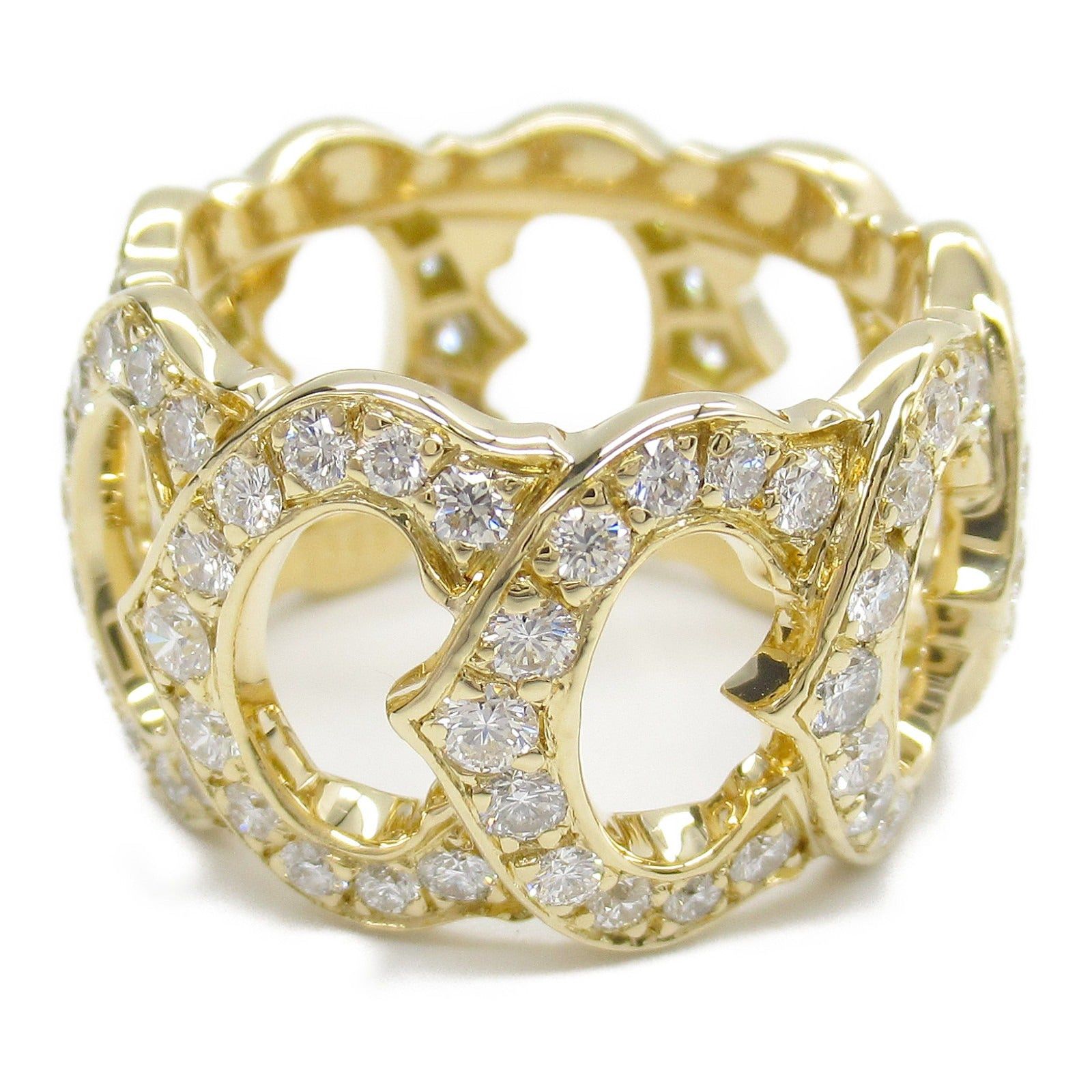 Cartier Cartier C De Cartier Full Diamond Ring K18 (Yellow Gold) Clear Size ONE SIZE - 3 Thumbnail