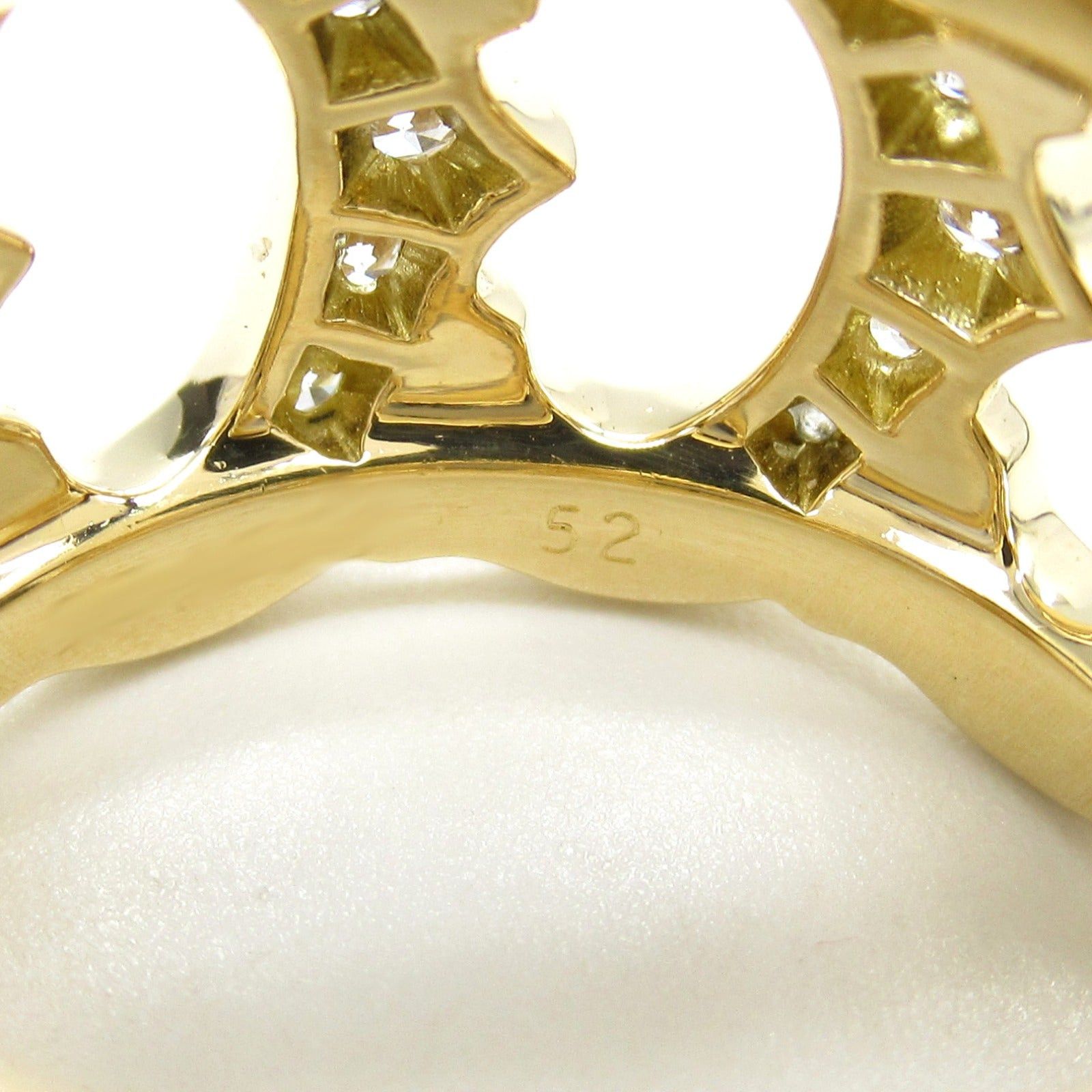 Cartier Cartier C De Cartier Full Diamond Ring K18 (Yellow Gold) Clear Size ONE SIZE - 5 Thumbnail