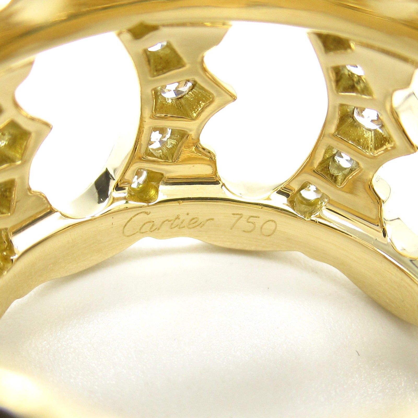 Cartier Cartier C De Cartier Full Diamond Ring K18 (Yellow Gold) Clear Size ONE SIZE - 4 Thumbnail