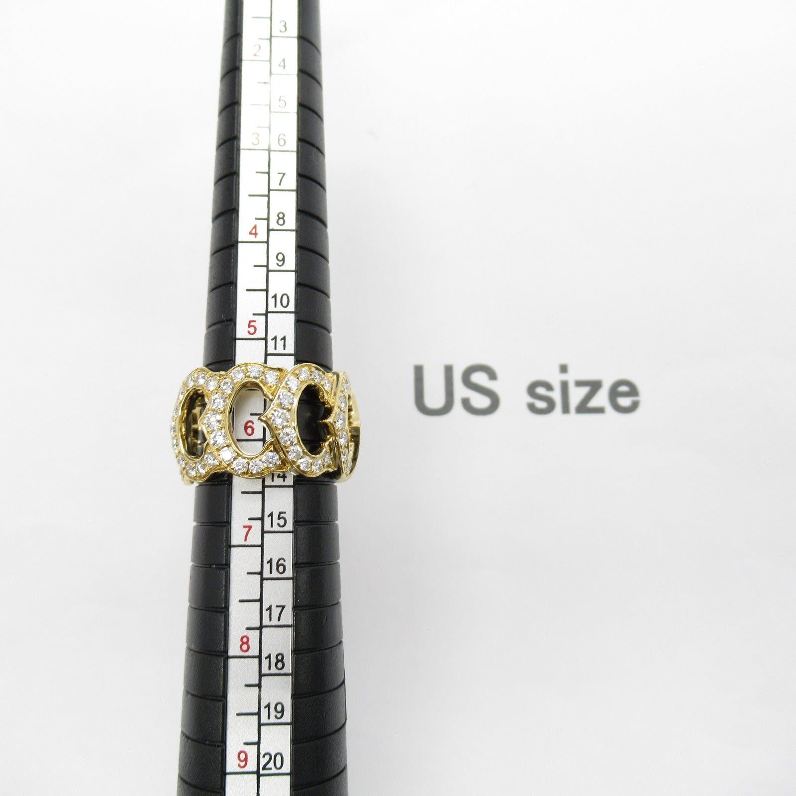Cartier Cartier C De Cartier Full Diamond Ring K18 (Yellow Gold) Clear Size ONE SIZE - 8 Thumbnail