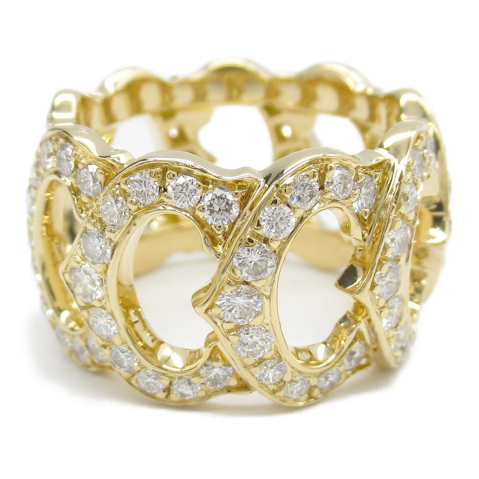 Cartier Cartier C De Cartier Full Diamond Ring K18 (Yellow Gold) Clear Size ONE SIZE - 2 Thumbnail