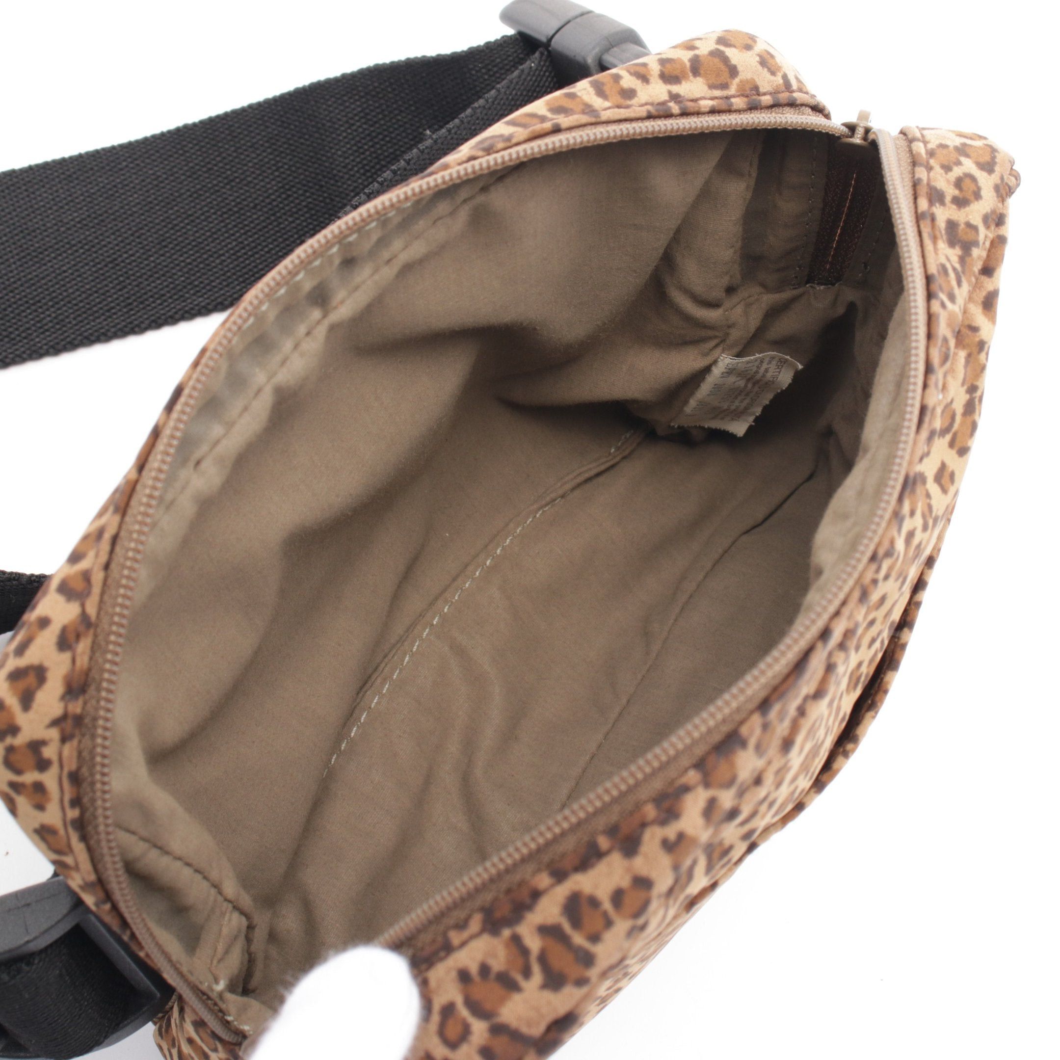 Bottega Veneta Bottega Veneta Waist Pouch Bag Leopard Nylon Brown Black Size ONE SIZE - 3 Thumbnail