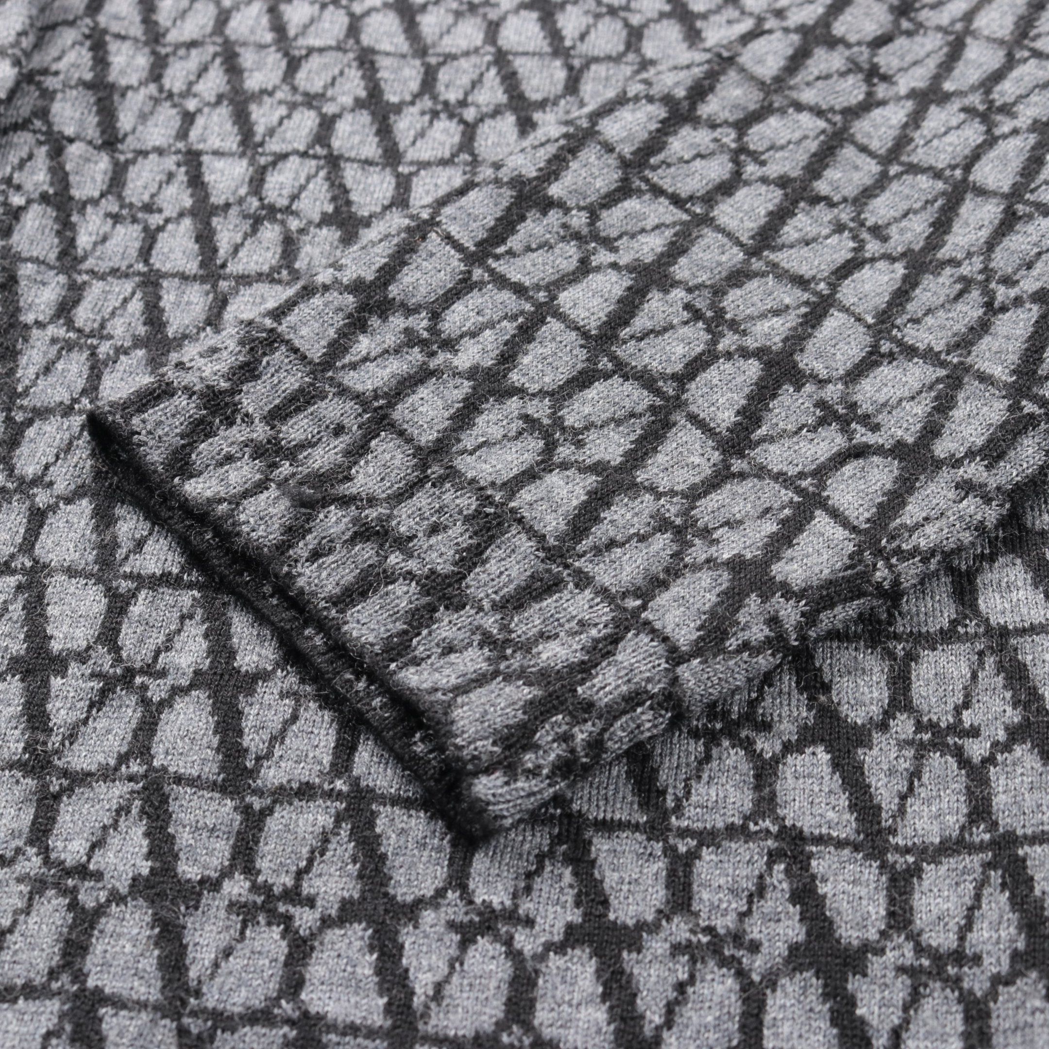 Valentino Valentino Cardigan Logo Pattern Wool Gray Size ONE SIZE - 7 Thumbnail