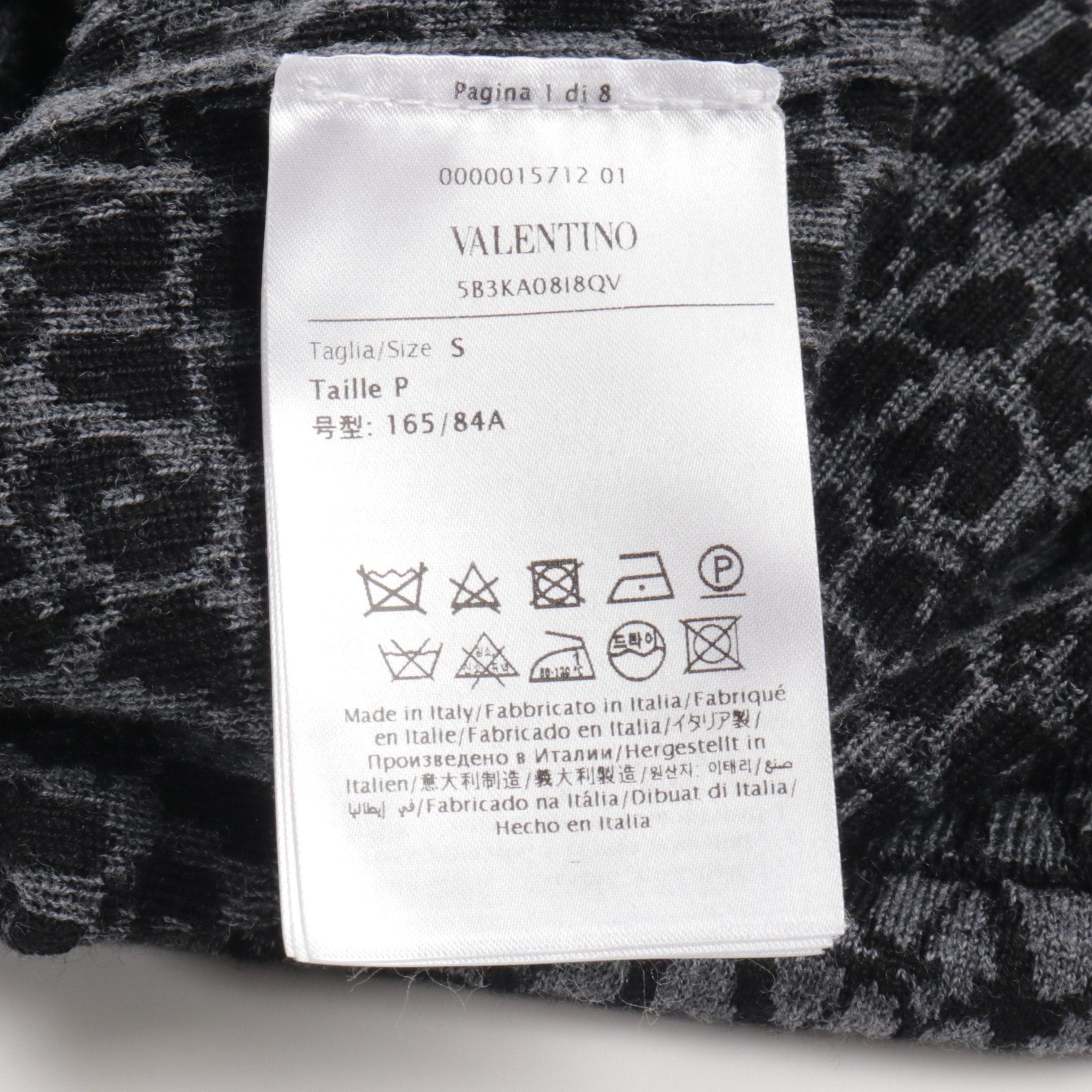 Valentino Valentino Cardigan Logo Pattern Wool Gray Size ONE SIZE - 5 Thumbnail