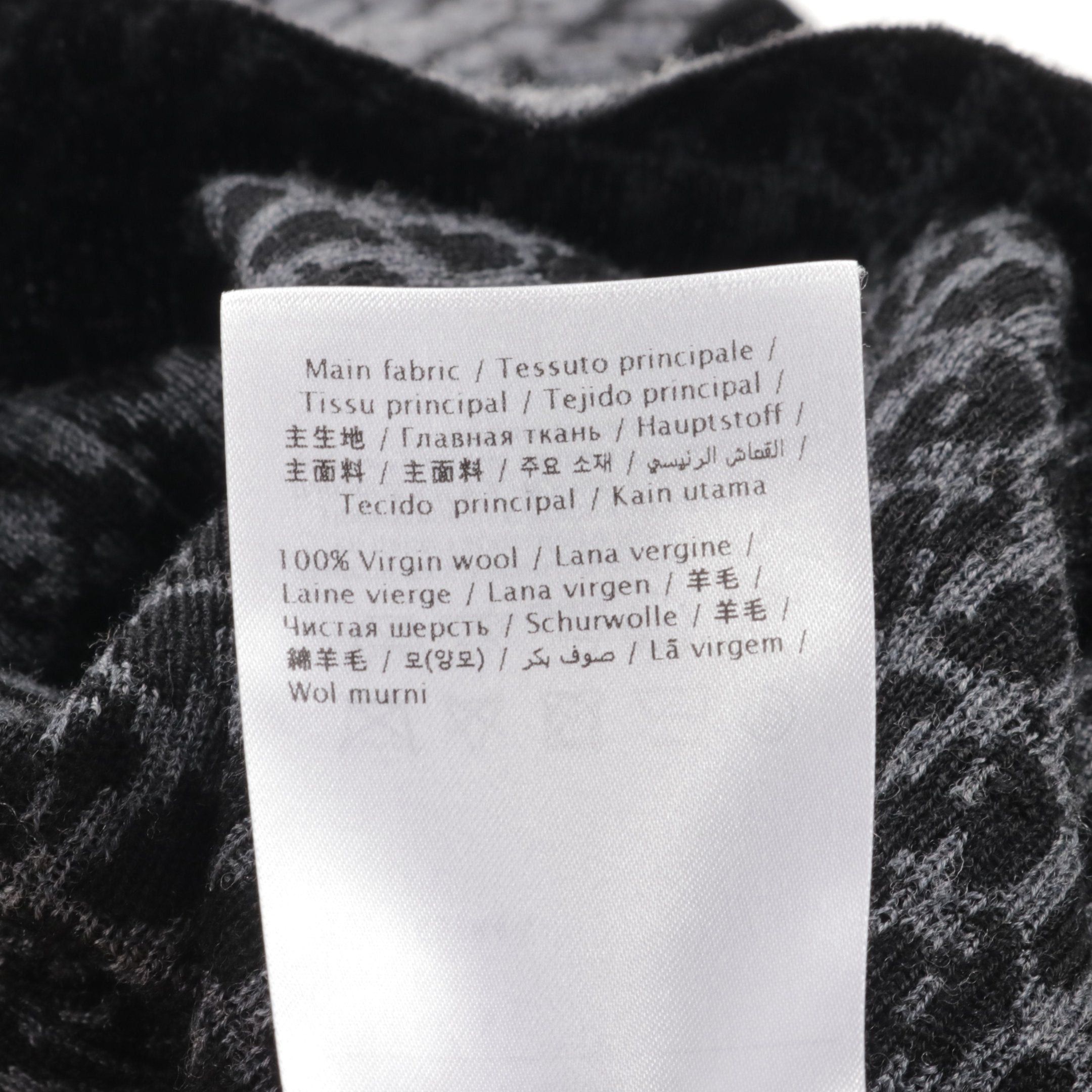 Valentino Valentino Cardigan Logo Pattern Wool Gray Size ONE SIZE - 4 Thumbnail