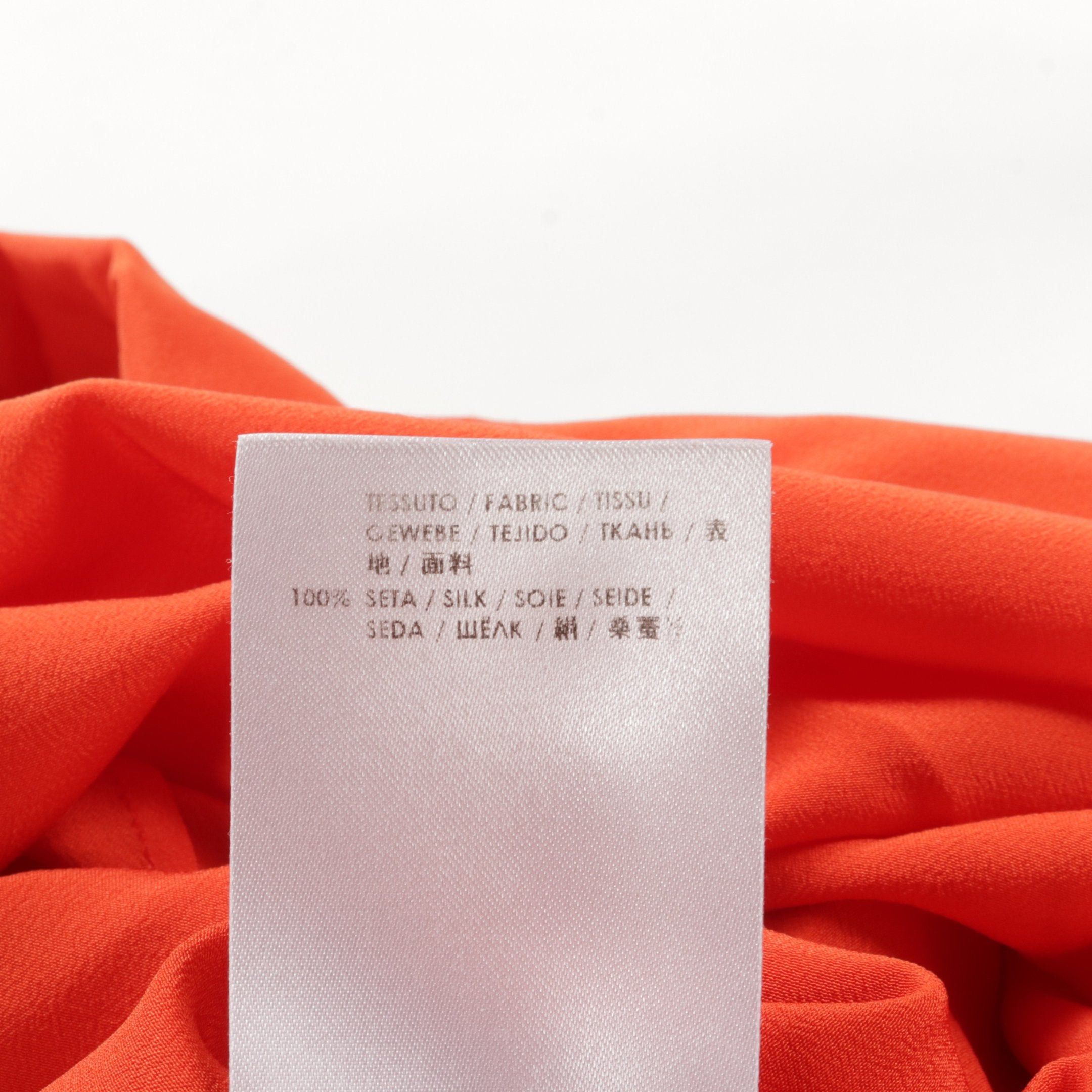 Gucci Gucci Blouse No Sleeve Silk Orange Size ONE SIZE - 4 Thumbnail