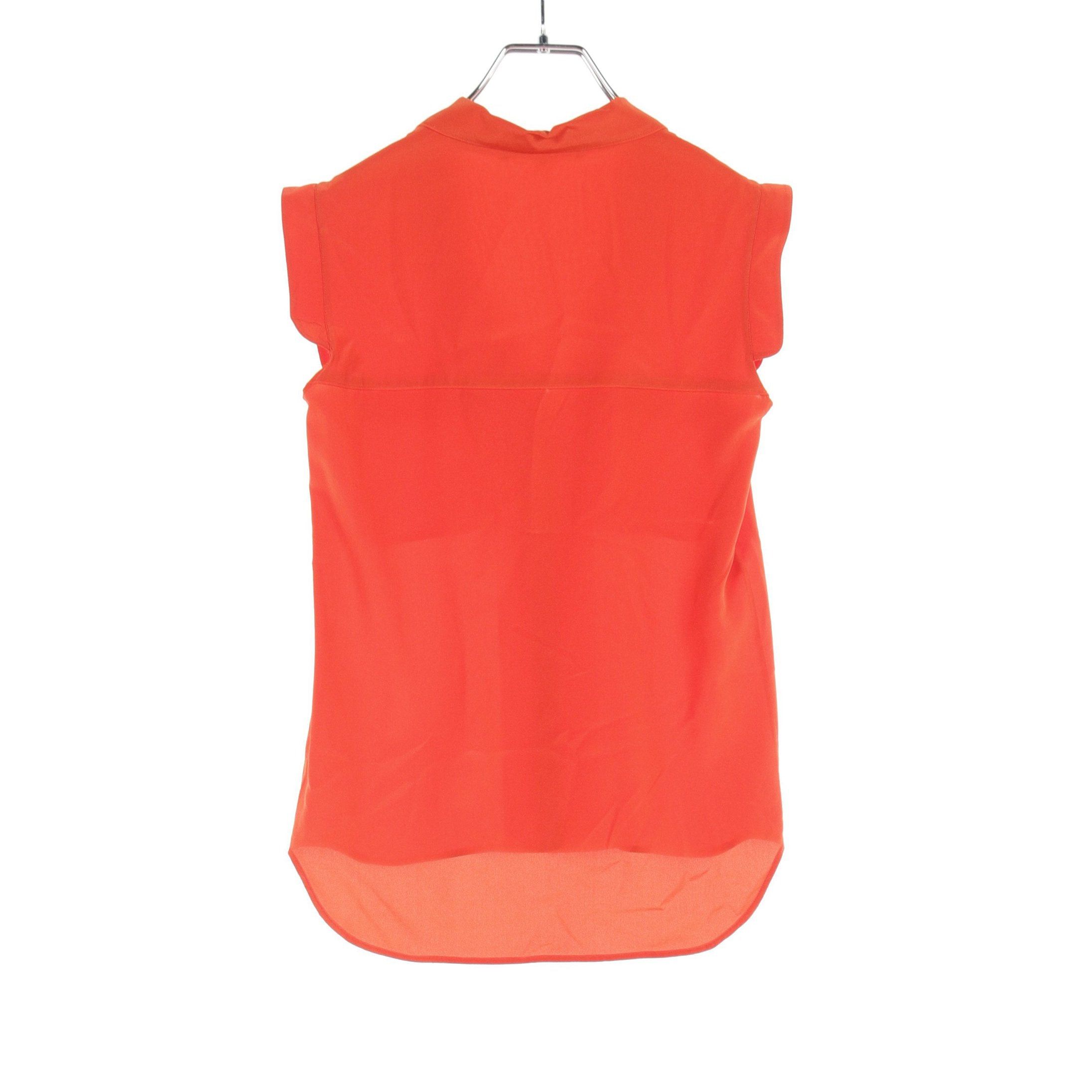 Gucci Gucci Blouse No Sleeve Silk Orange Size ONE SIZE - 2 Thumbnail
