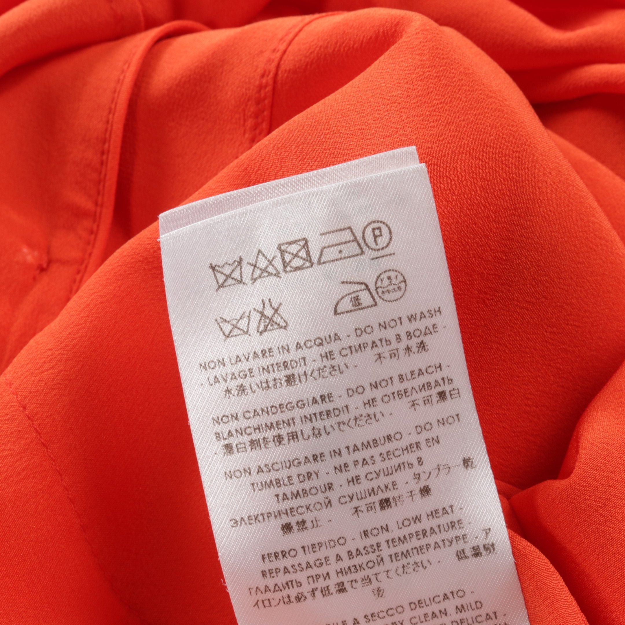 Gucci Gucci Blouse No Sleeve Silk Orange Size ONE SIZE - 6 Thumbnail