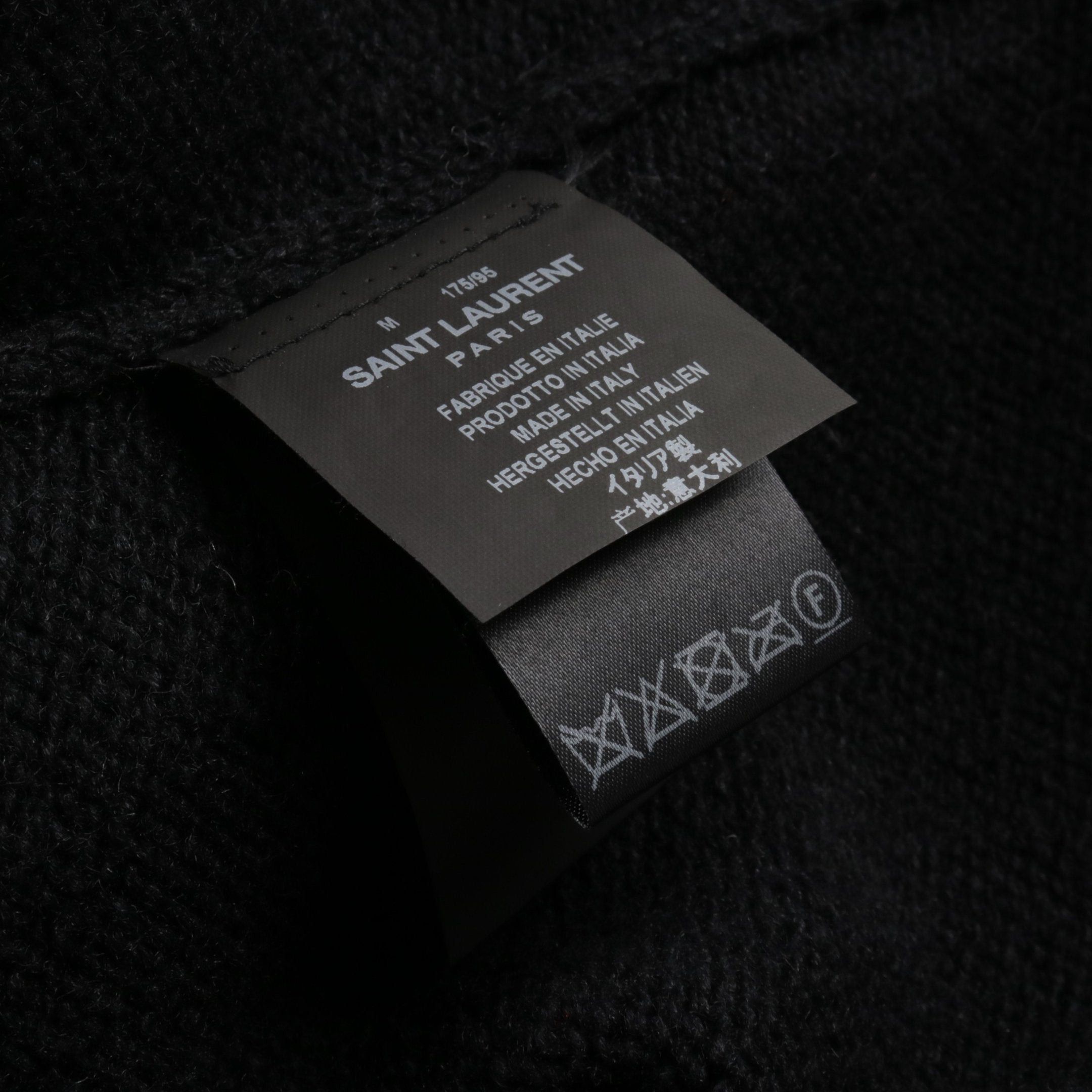 Yves Saint Laurent Yves Saint Laurent Sweater High Neck Wool Black Studs Size ONE SIZE - 6 Thumbnail