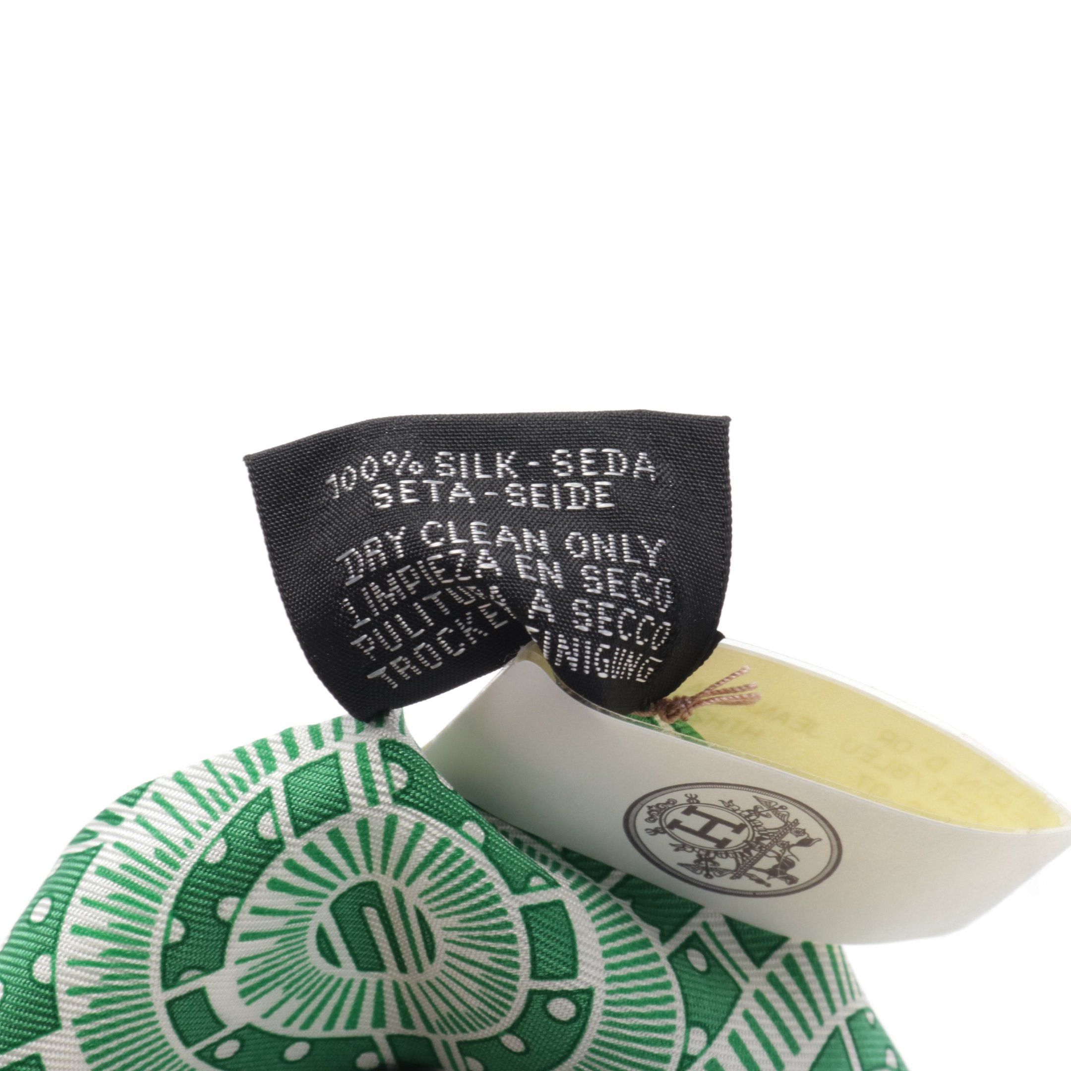 Hermes Hermes Twilly Eperon Ribbon Scarf Silk Green Multicolor Size ONE SIZE - 3 Thumbnail