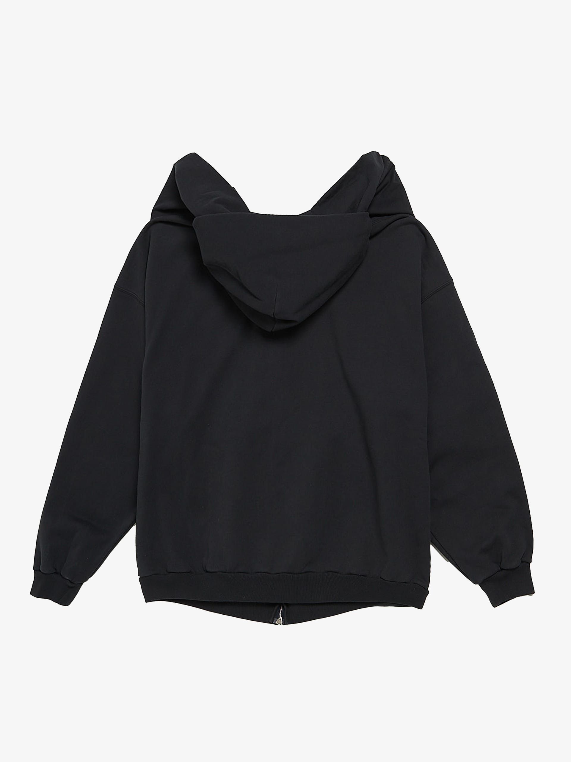 Balenciaga Navy Incognito Double Hood Zipped Cotton Hoodie Size US XL / EU 56 / 4 - 2 Thumbnail