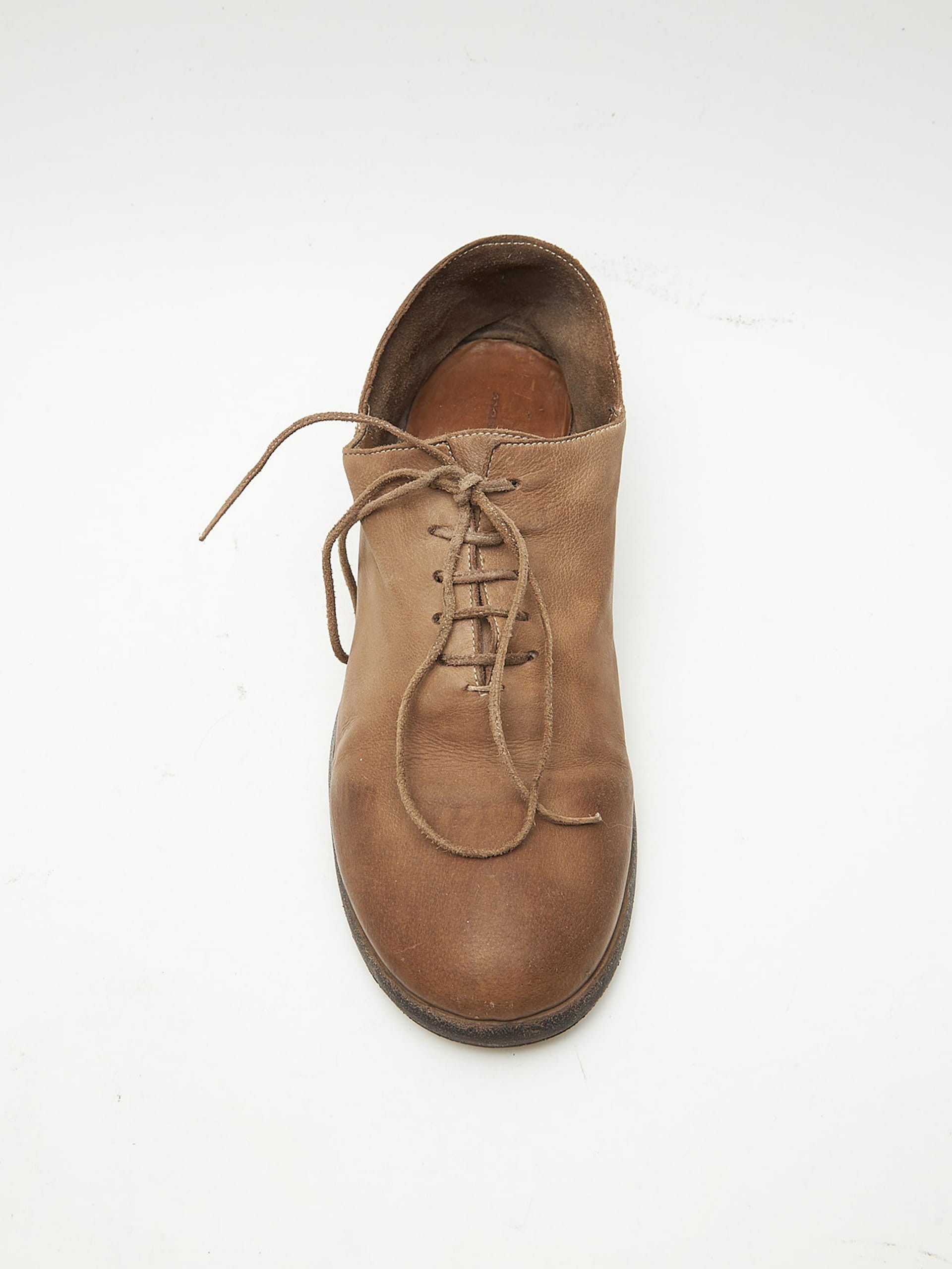 Masnada Brown Leather Low Shoes Size US 7 / EU 40 - 5 Thumbnail