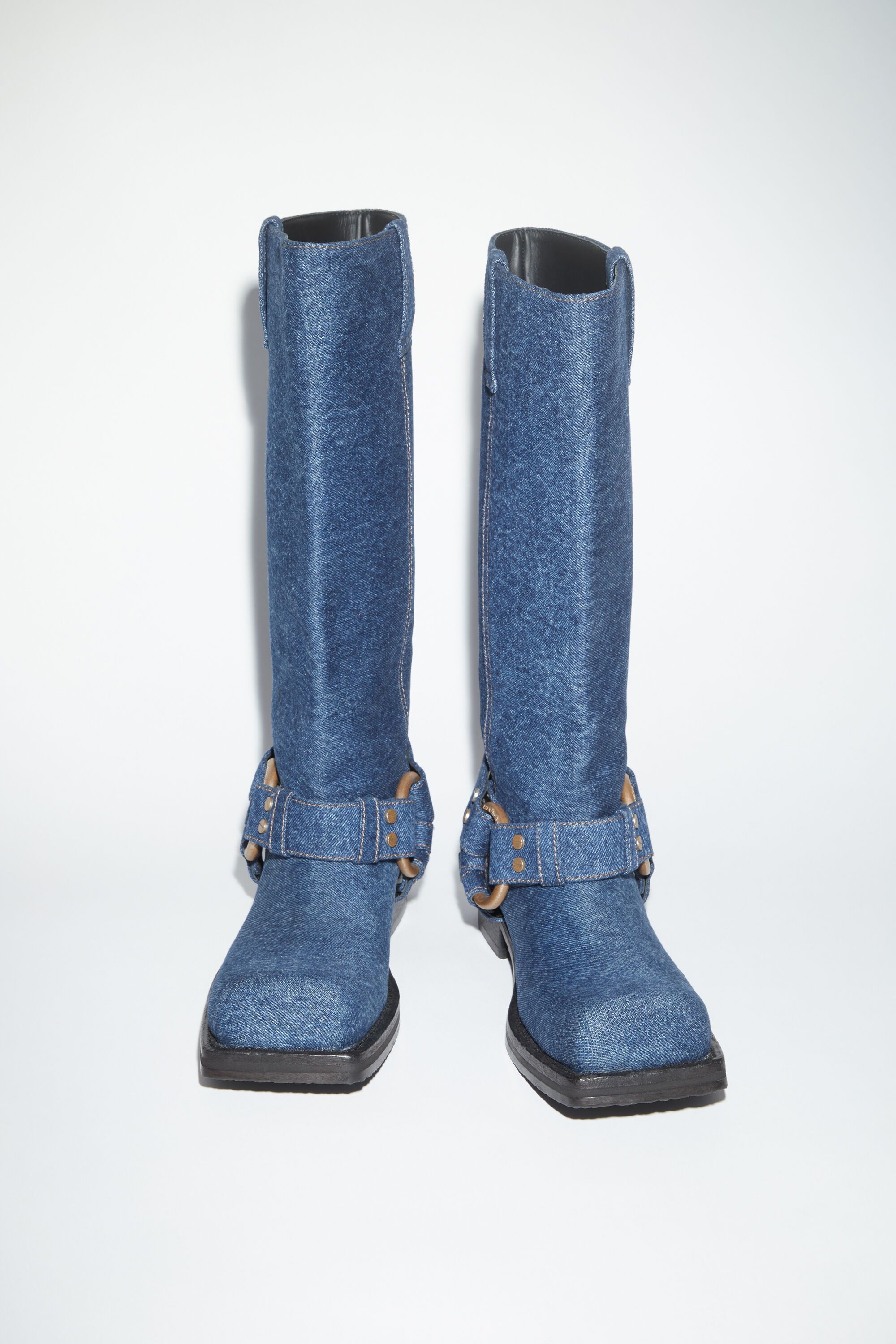 Acne Studios Denim buckle boots - Blue Size US 9 / IT 39 - 2 Thumbnail