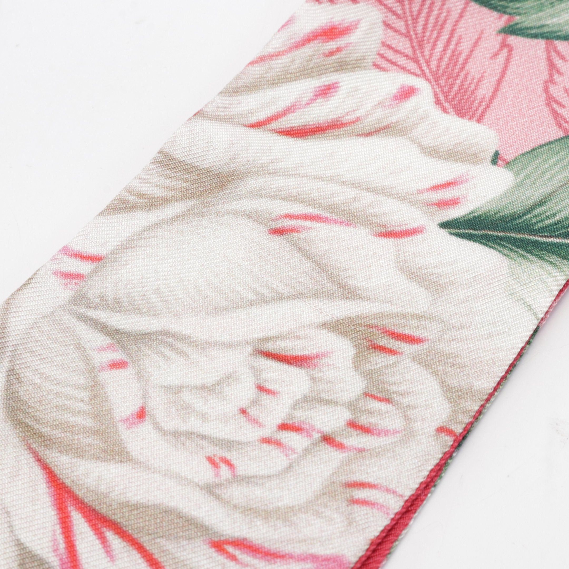 Gucci Gucci Neck Bow Ribbon Scarf Botanical Pattern Silk Pink Multicolor Size ONE SIZE - 5 Thumbnail
