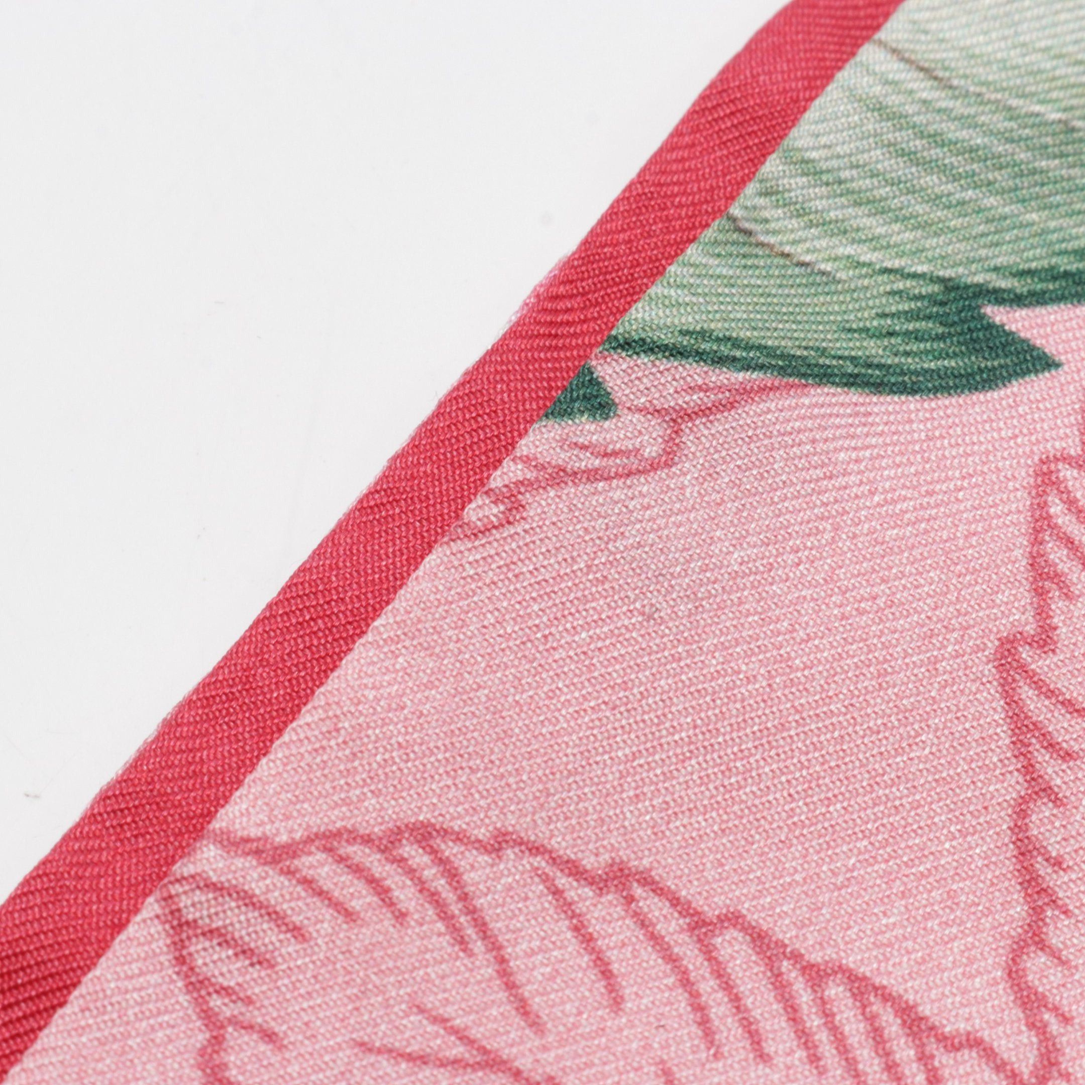 Gucci Gucci Neck Bow Ribbon Scarf Botanical Pattern Silk Pink Multicolor Size ONE SIZE - 4 Thumbnail