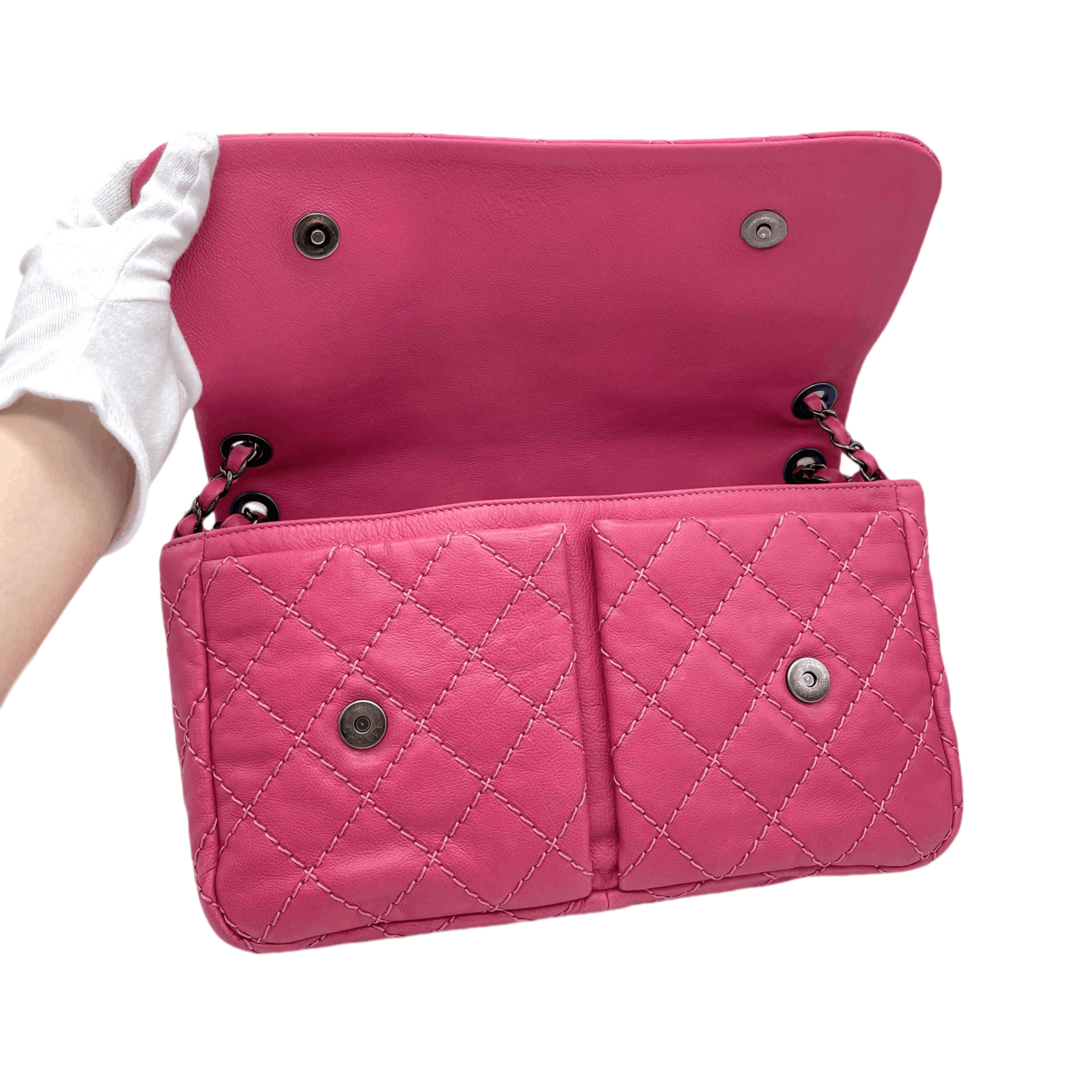 Chanel Chanel Wild Stitch Pocket Double Chain Shoulder Flap Bag Size ONE SIZE - 11 Thumbnail